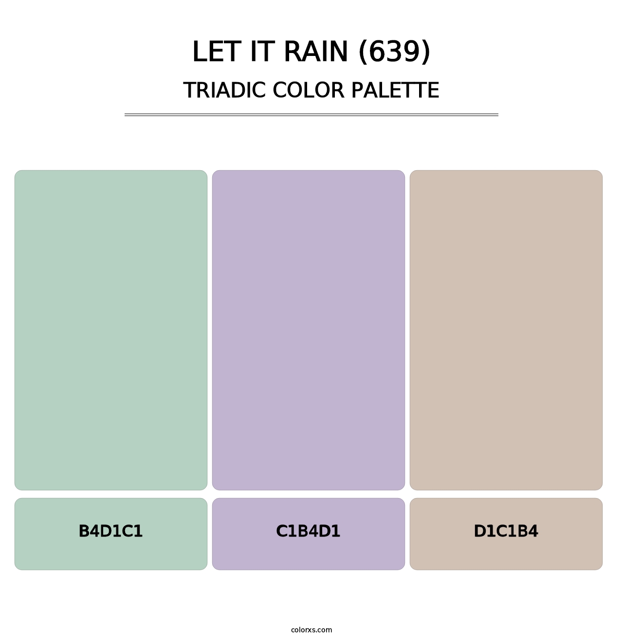 Let It Rain (639) - Triadic Color Palette
