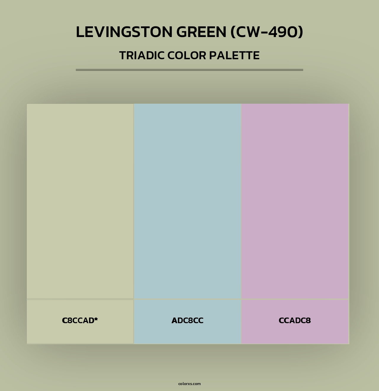 Levingston Green (CW-490) - Triadic Color Palette