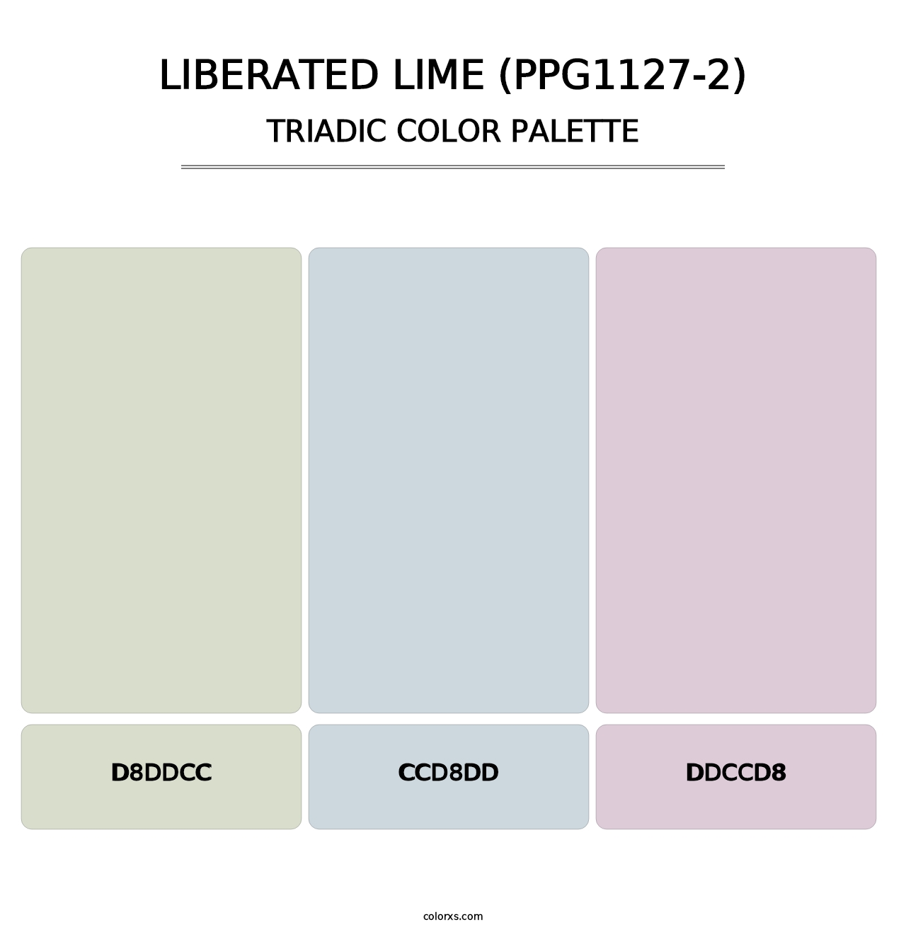 Liberated Lime (PPG1127-2) - Triadic Color Palette