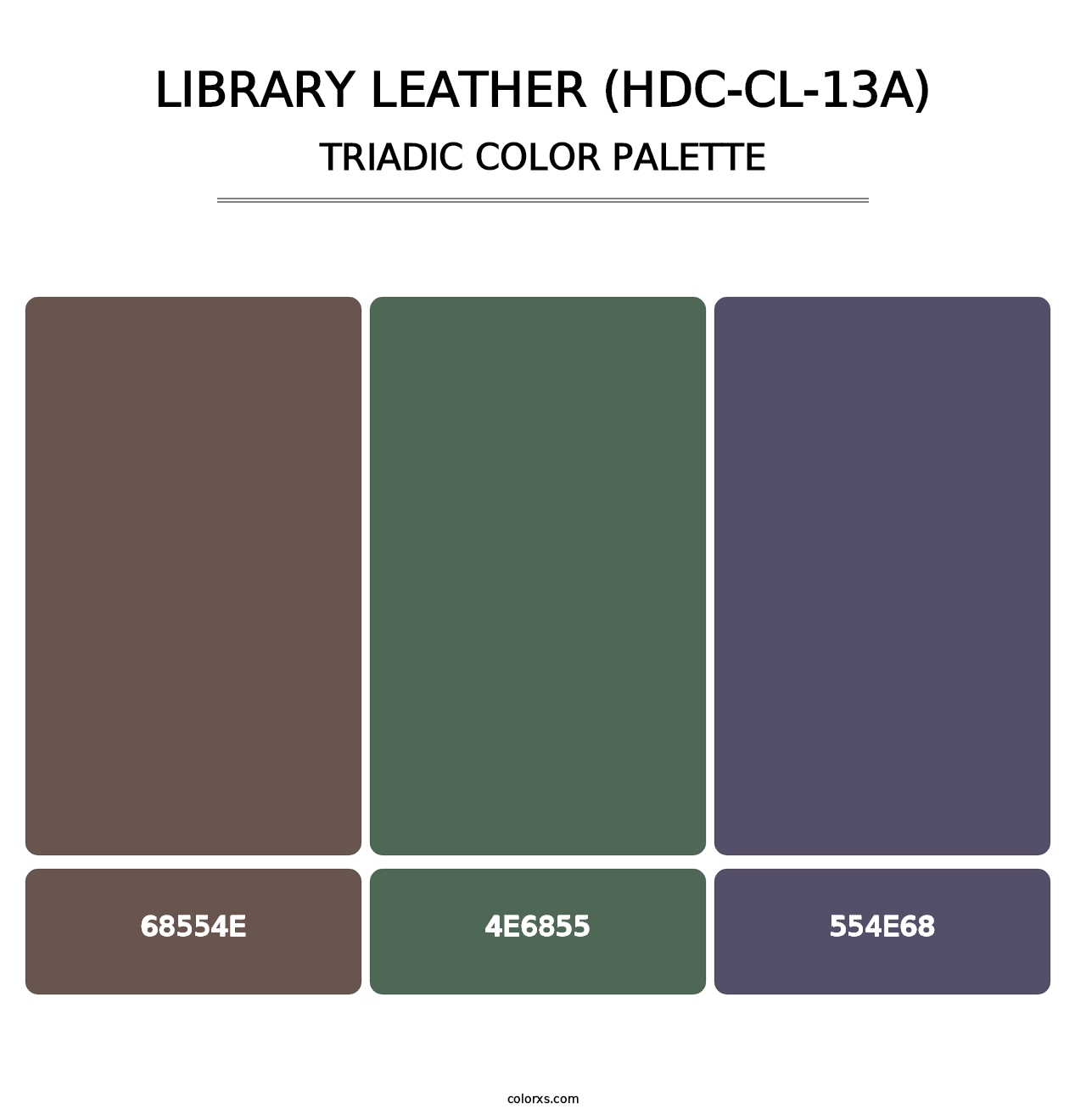 Library Leather (HDC-CL-13A) - Triadic Color Palette