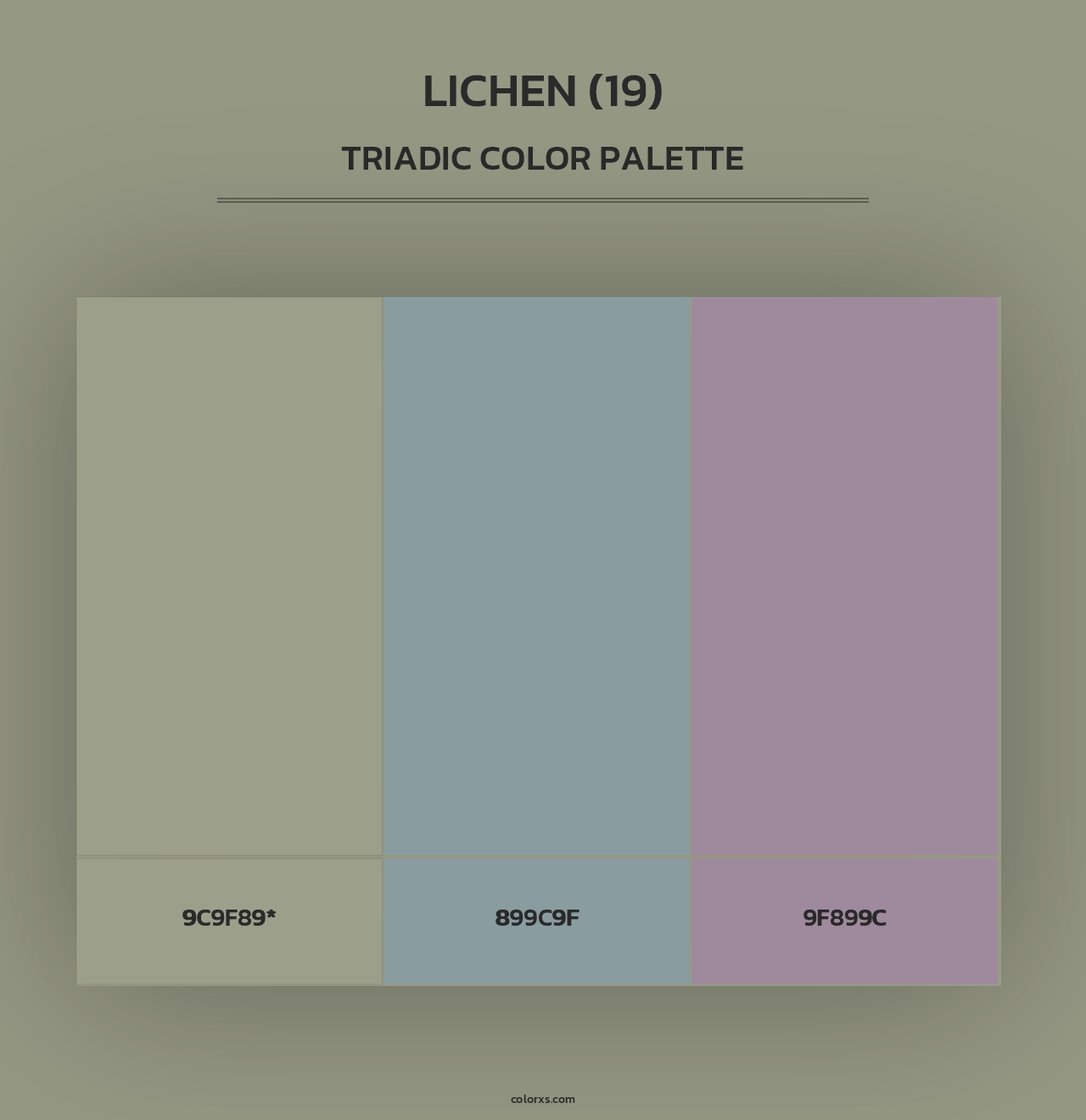 Lichen (19) - Triadic Color Palette