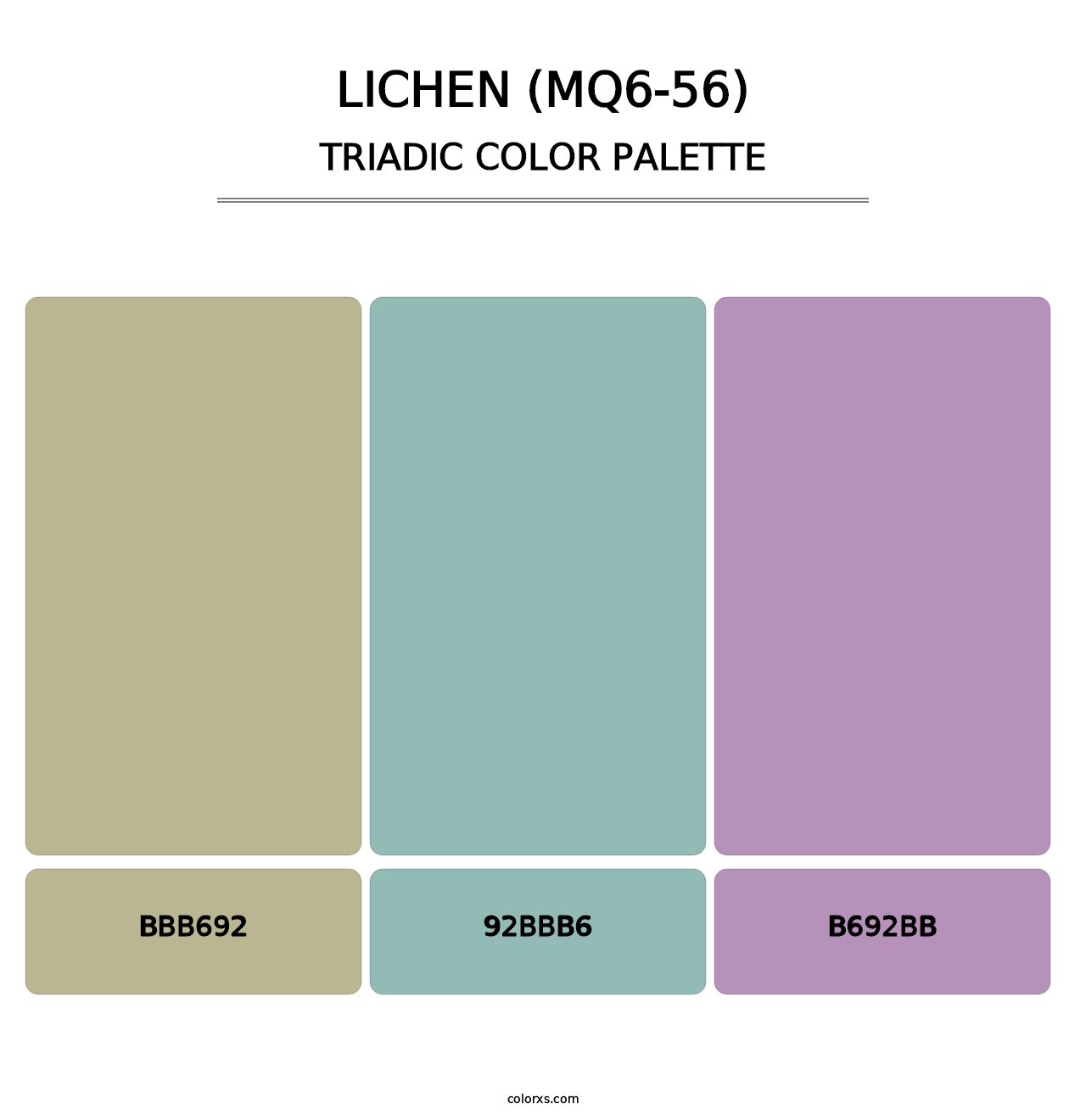 Lichen (MQ6-56) - Triadic Color Palette