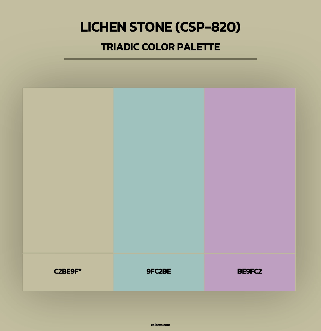 Lichen Stone (CSP-820) - Triadic Color Palette