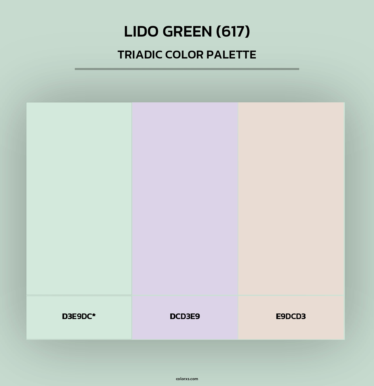 Lido Green (617) - Triadic Color Palette
