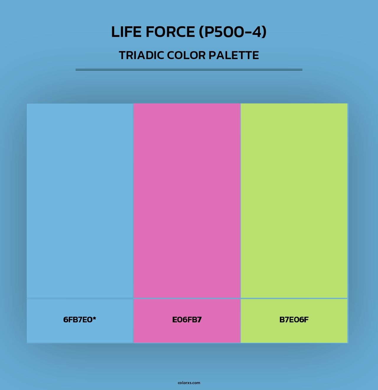 Life Force (P500-4) - Triadic Color Palette