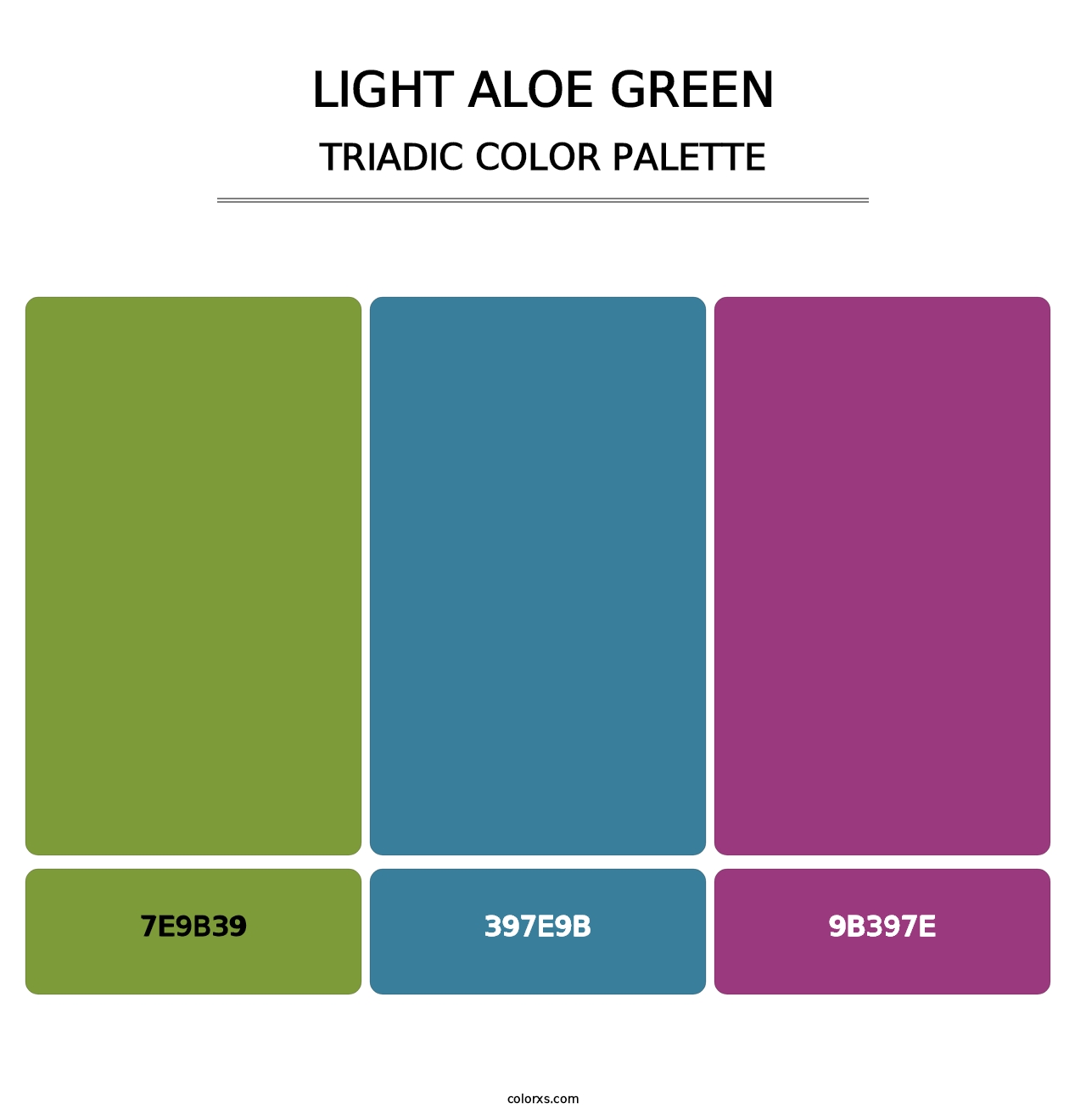 Light Aloe Green - Triadic Color Palette