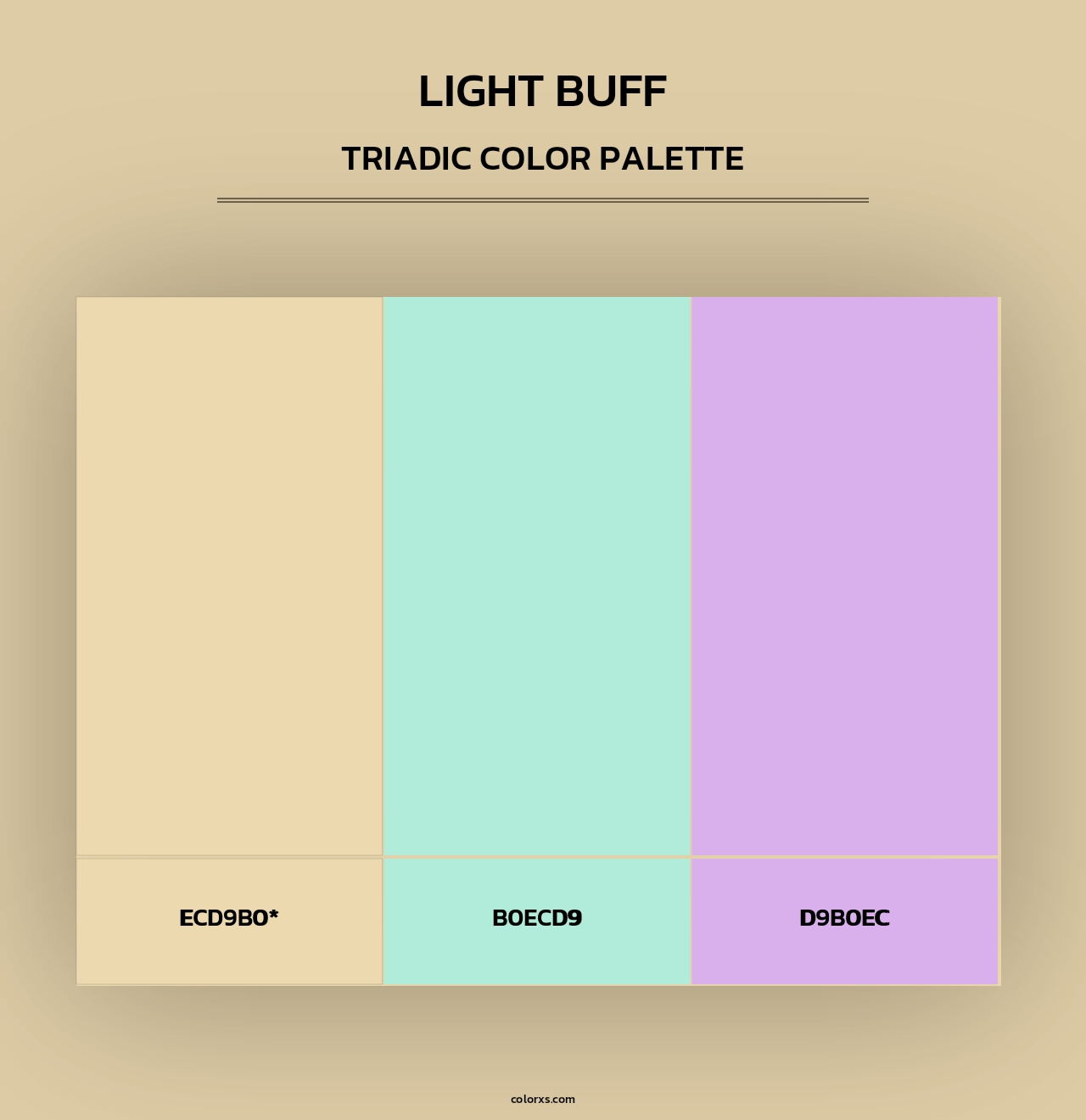 Light Buff - Triadic Color Palette