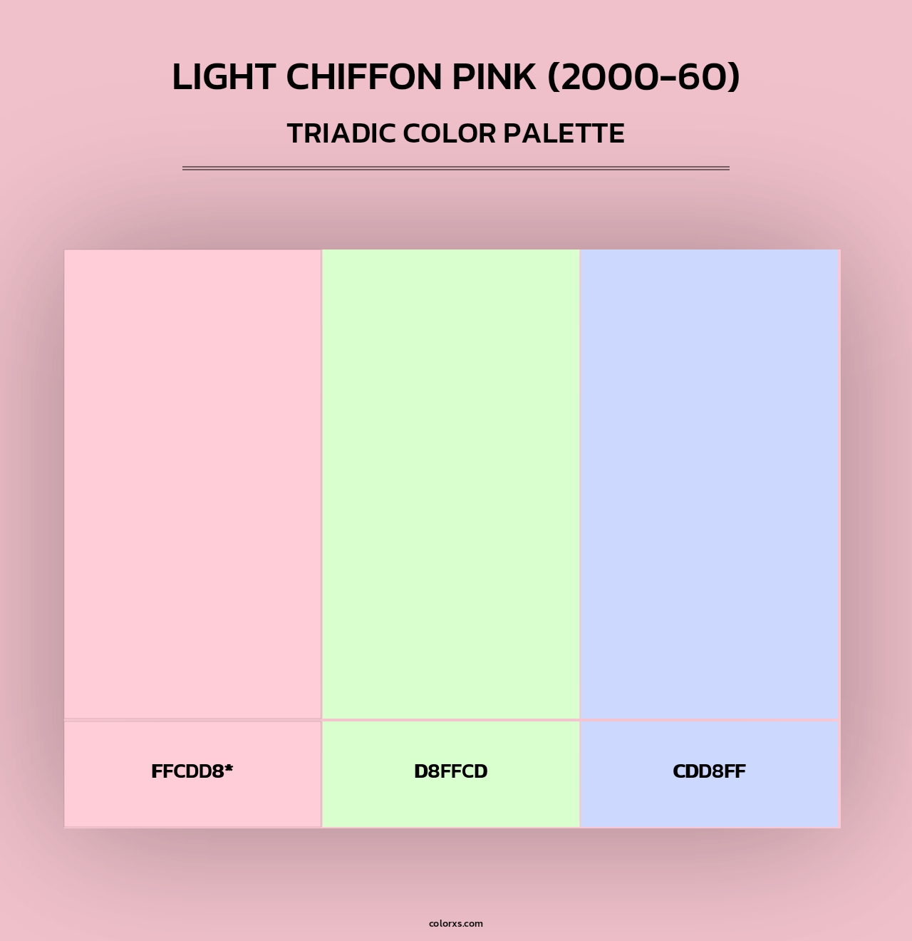 Light Chiffon Pink (2000-60) - Triadic Color Palette