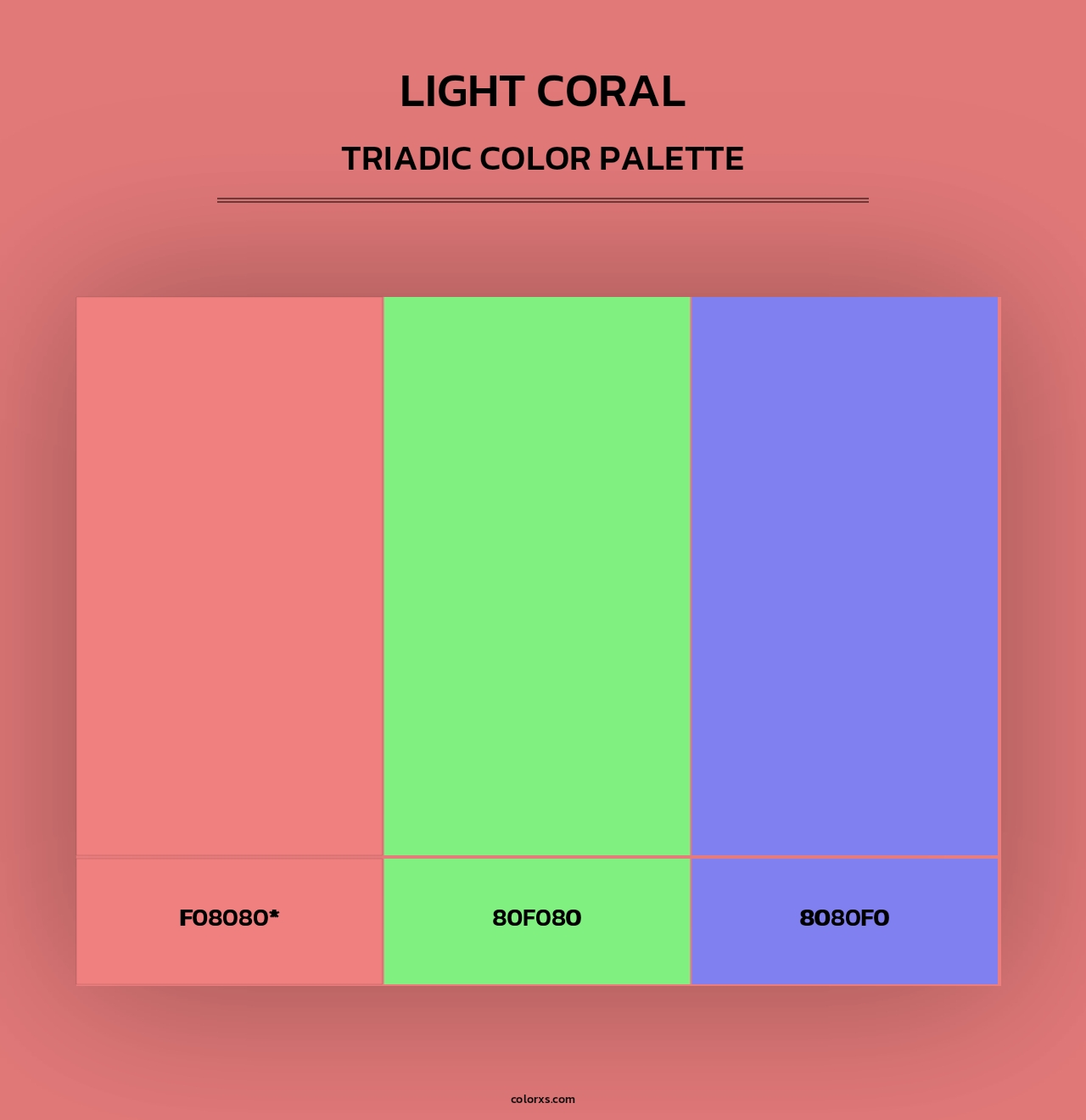 Light Coral - Triadic Color Palette