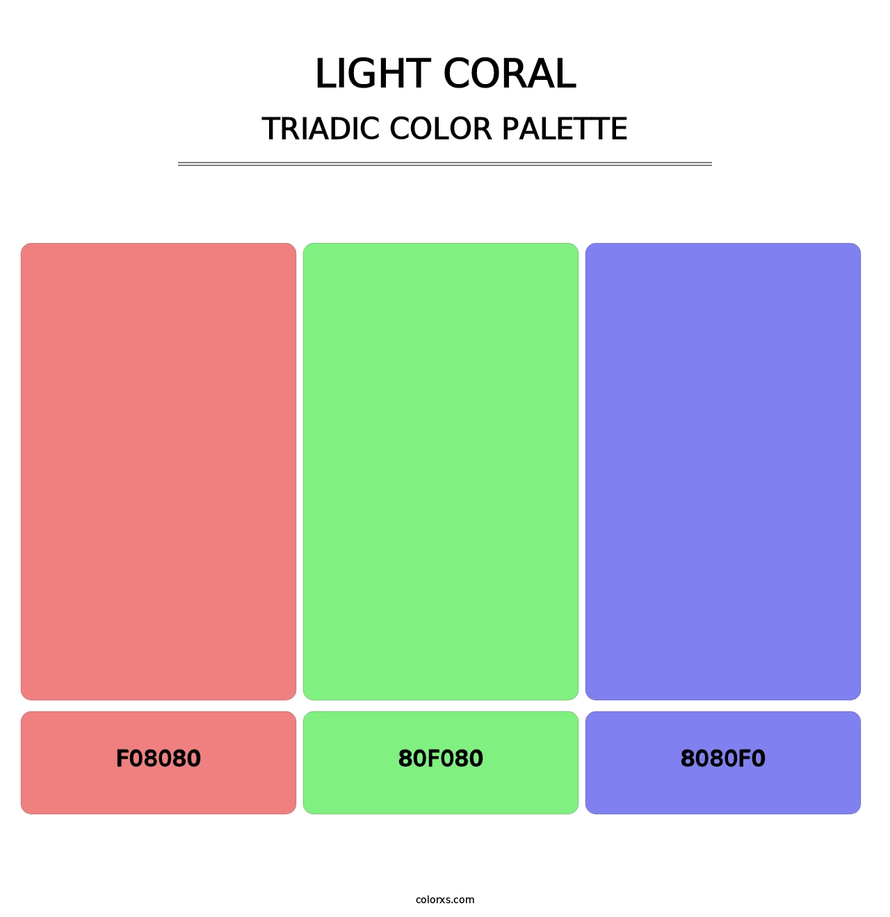 Light Coral - Triadic Color Palette