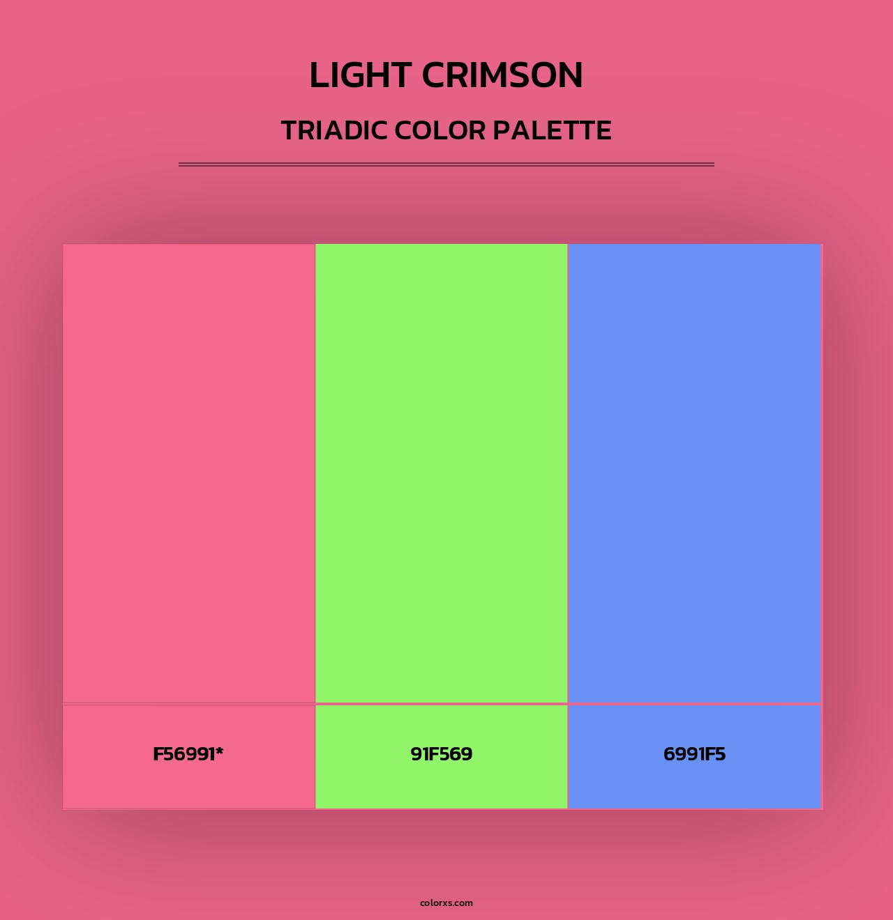 Light Crimson - Triadic Color Palette