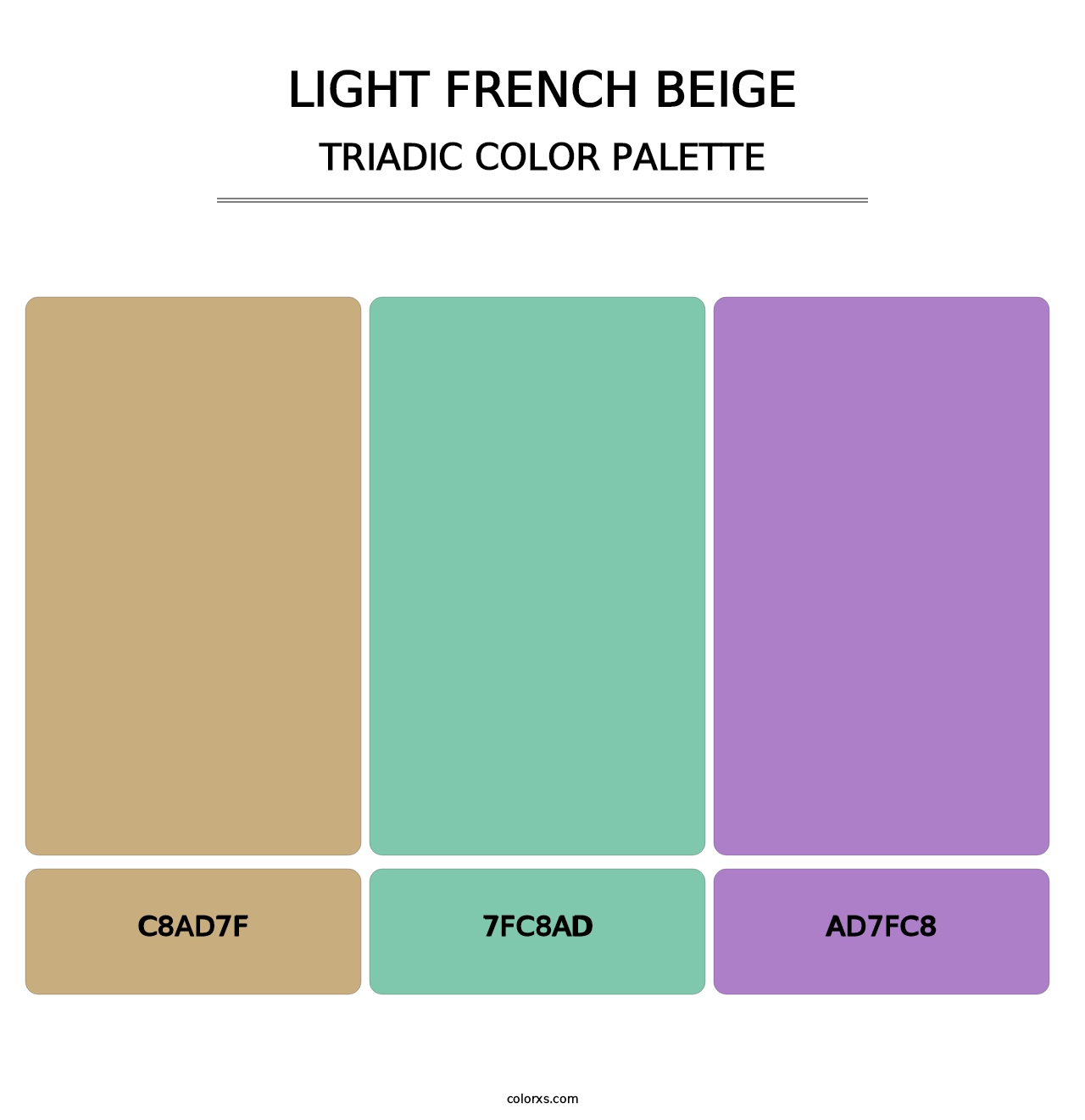 Light French Beige - Triadic Color Palette