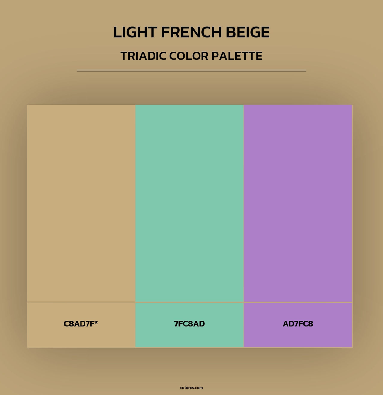 Light French Beige - Triadic Color Palette