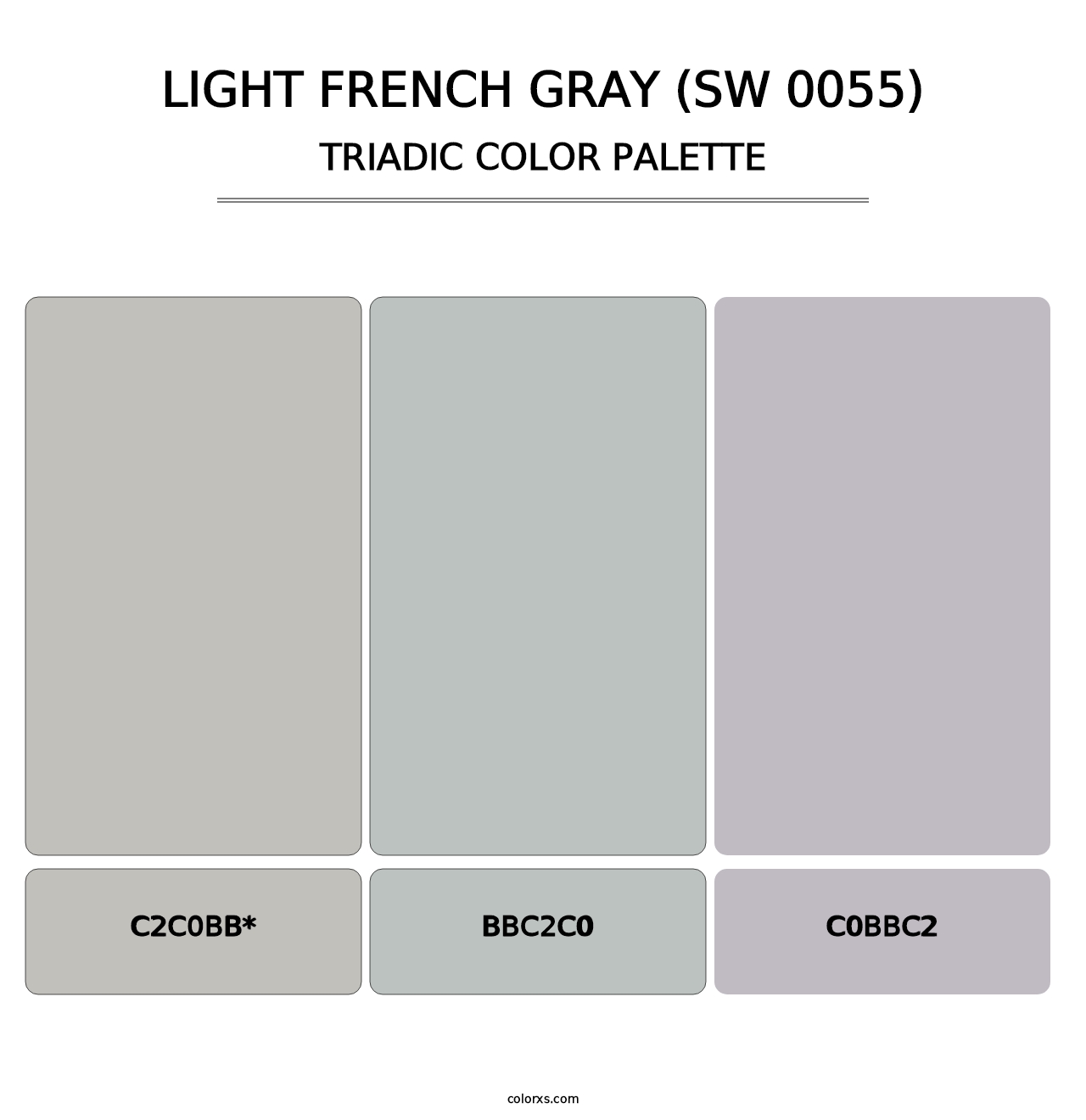 Light French Gray (SW 0055) - Triadic Color Palette