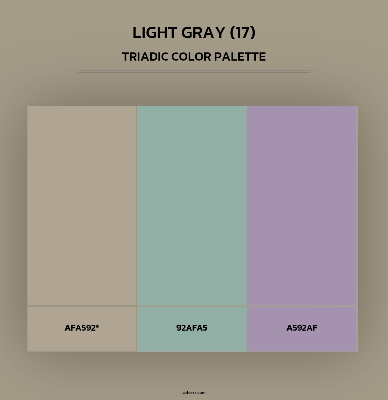 Light Gray (17) - Triadic Color Palette