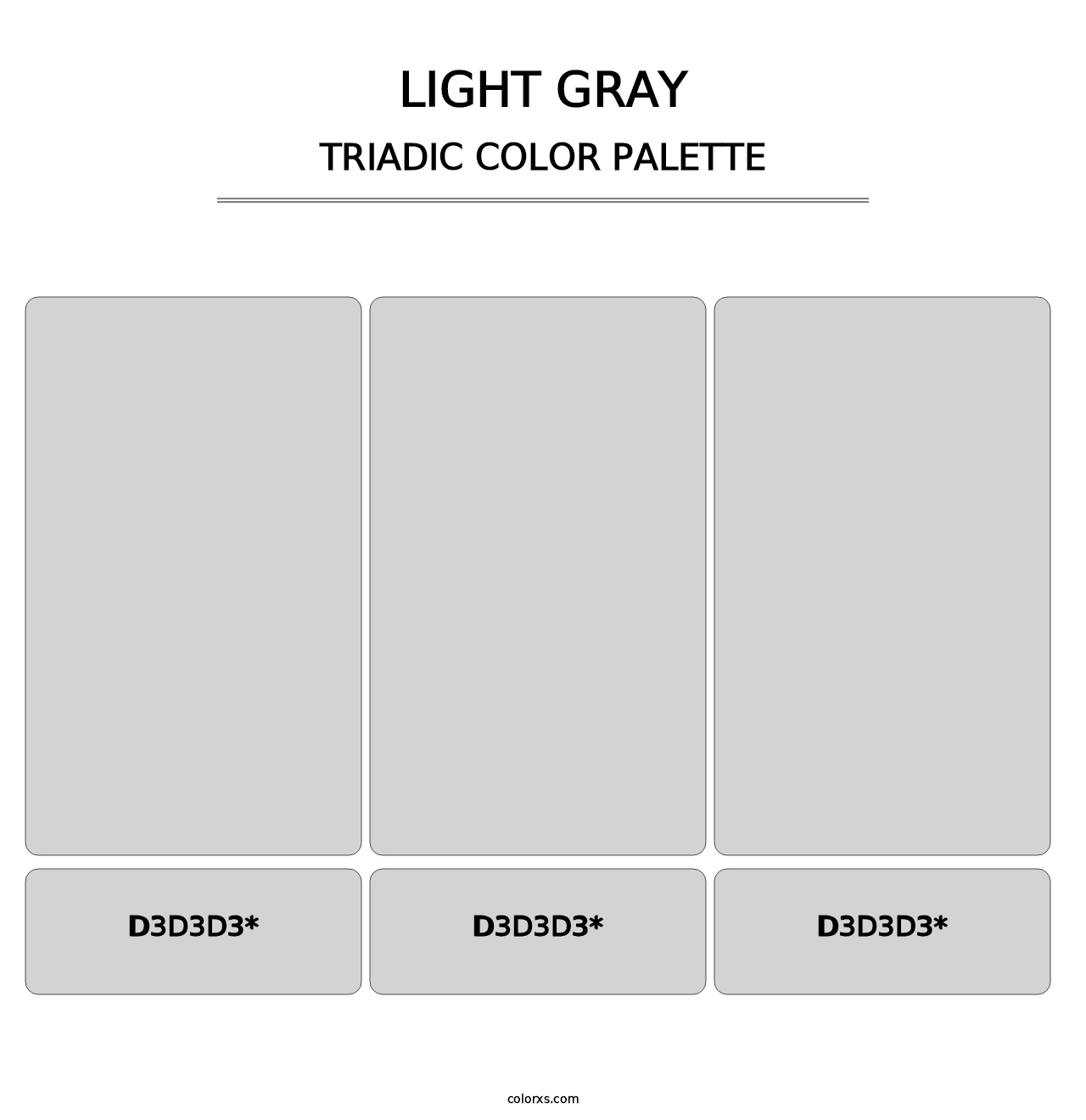 Light Gray - Triadic Color Palette