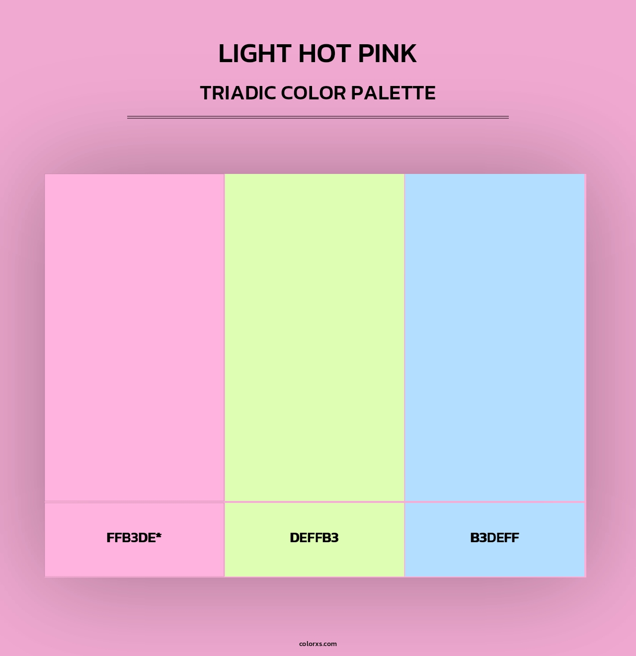 Light Hot Pink - Triadic Color Palette