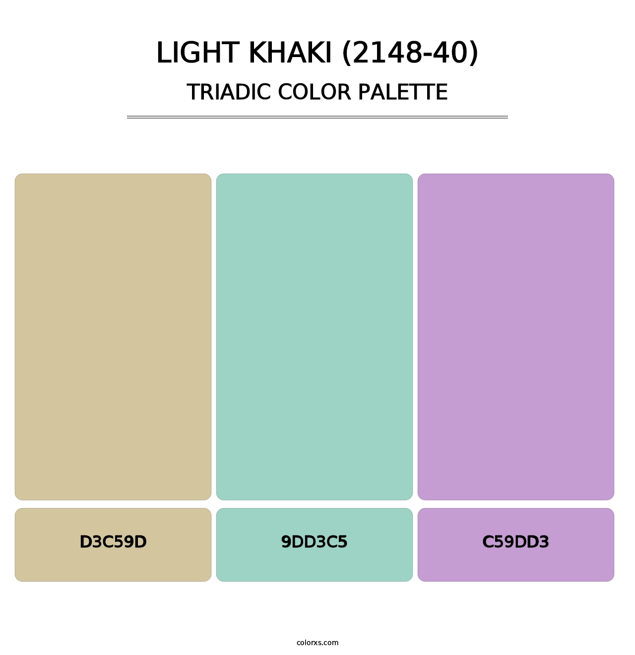Light Khaki (2148-40) - Triadic Color Palette