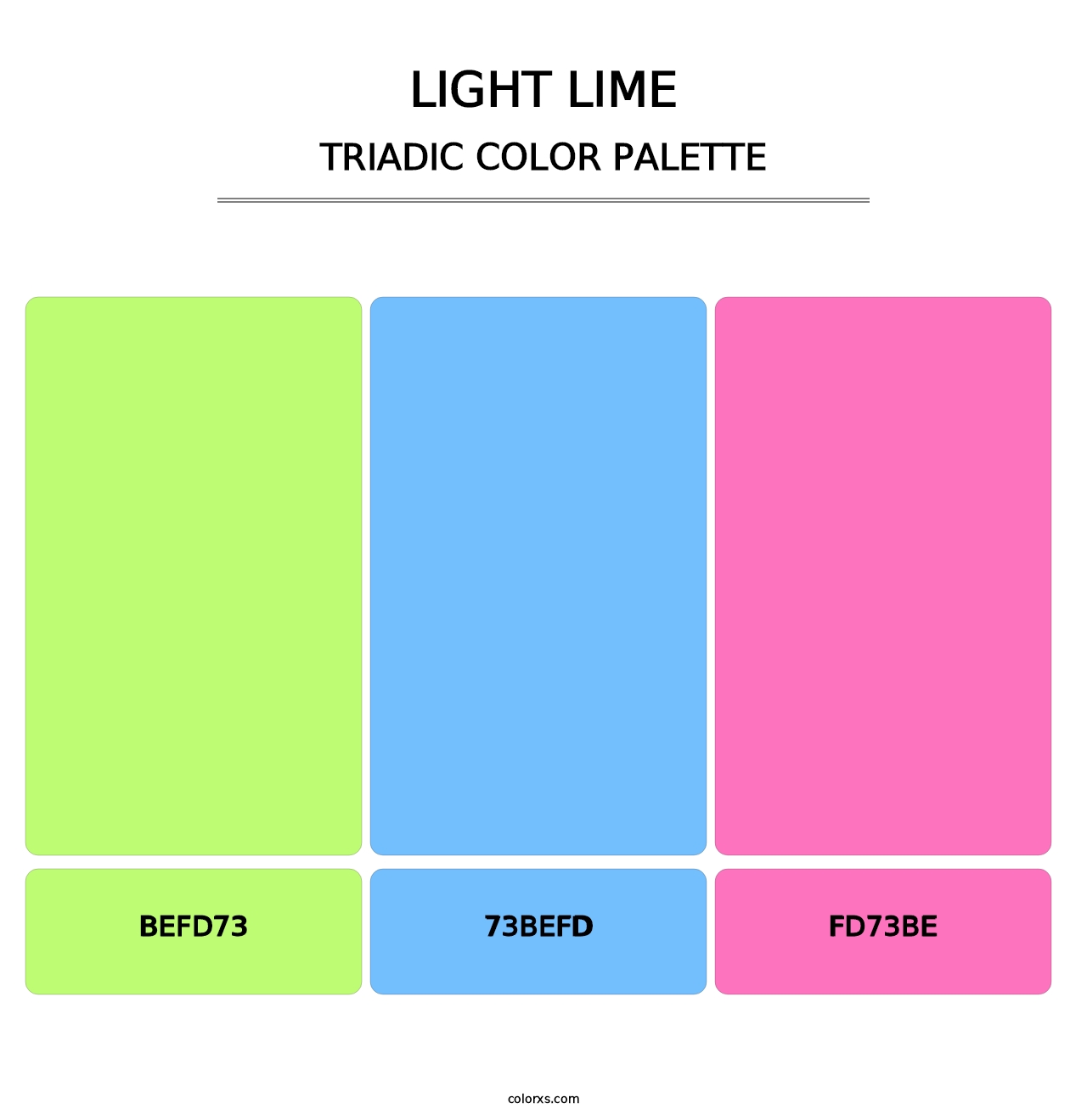 Light Lime - Triadic Color Palette