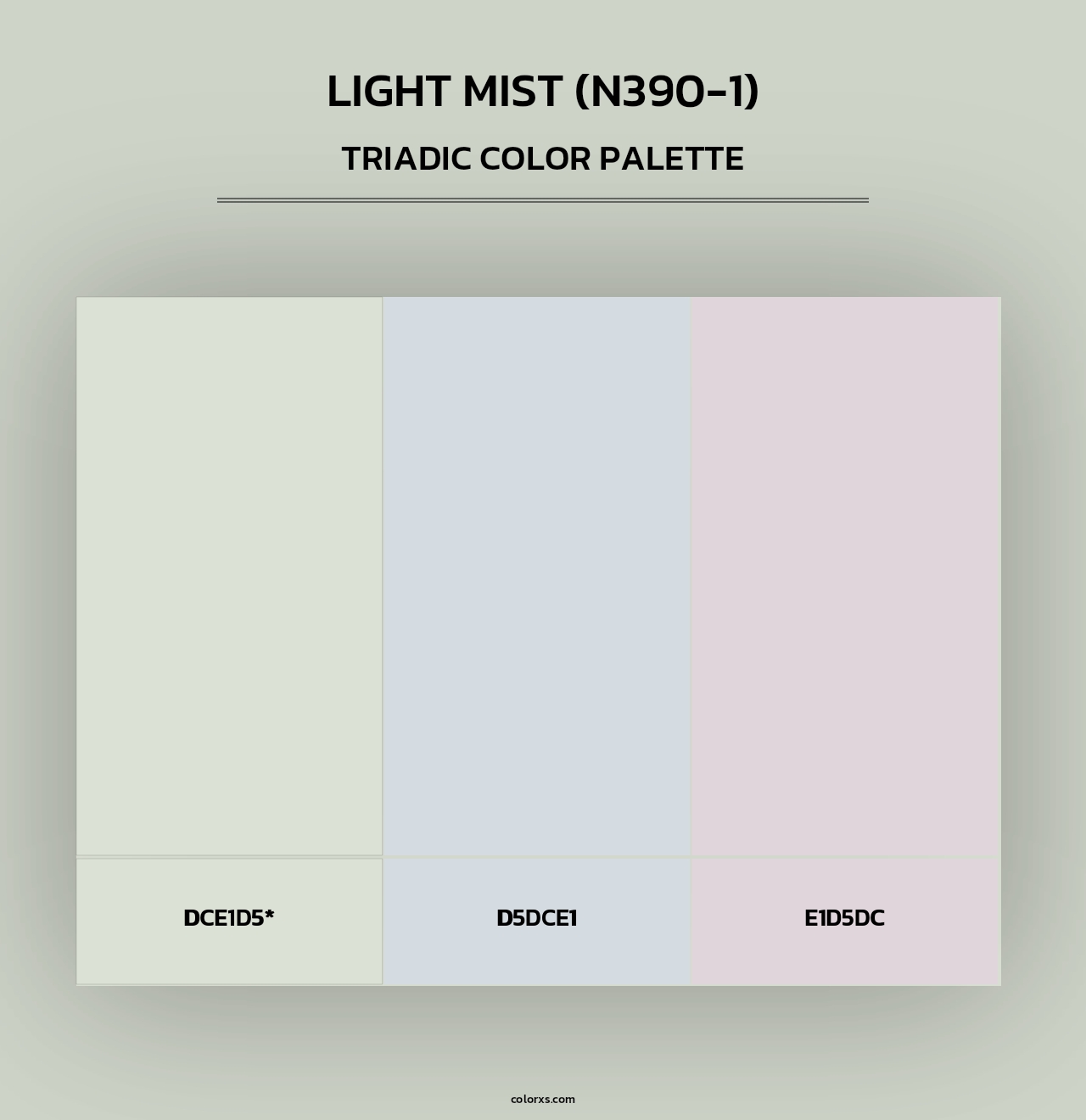 Light Mist (N390-1) - Triadic Color Palette