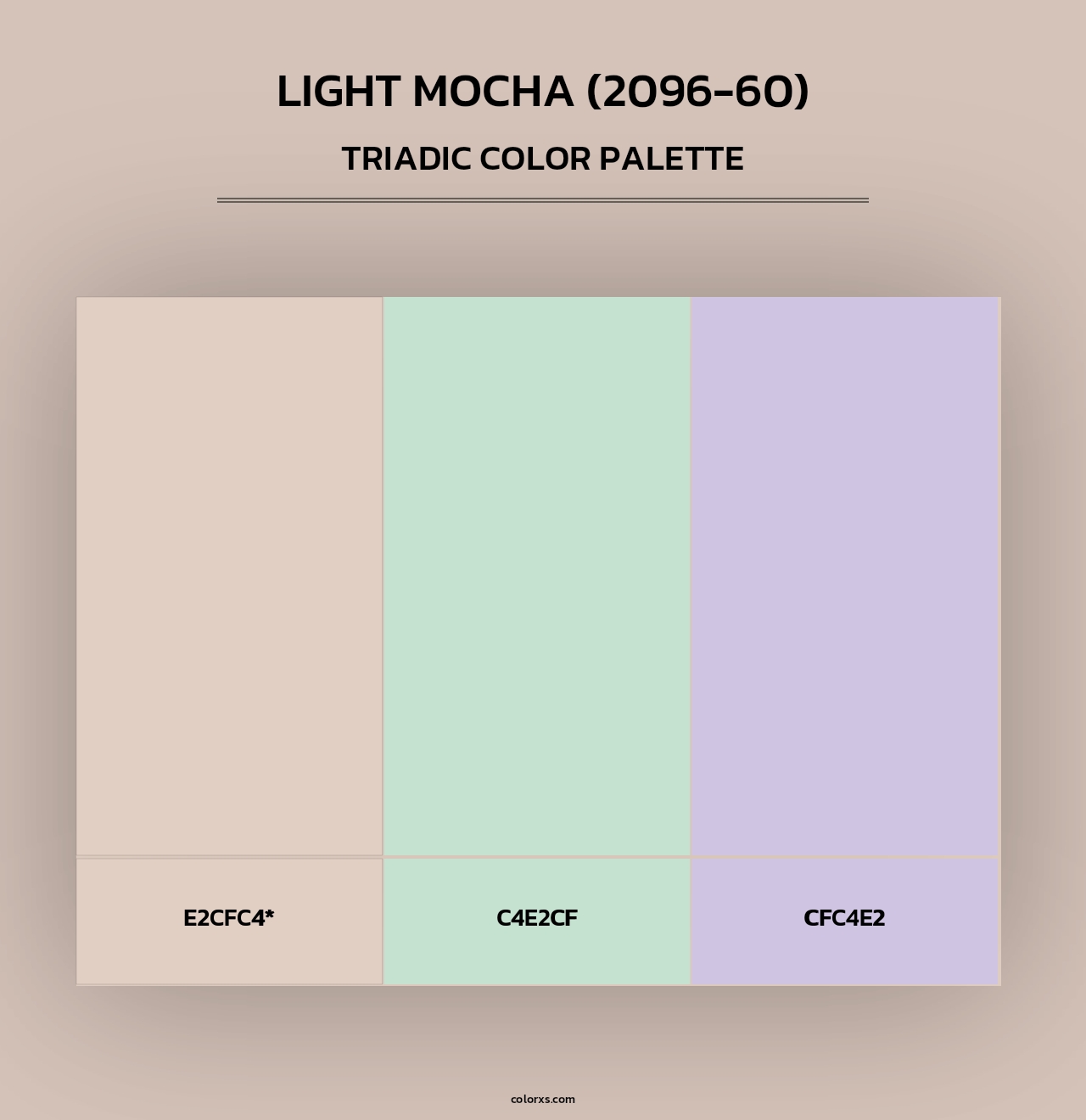 Light Mocha (2096-60) - Triadic Color Palette