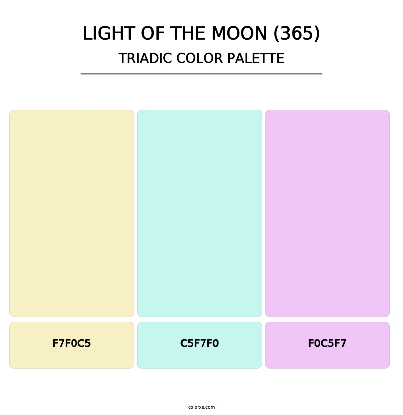 Light of the Moon (365) - Triadic Color Palette
