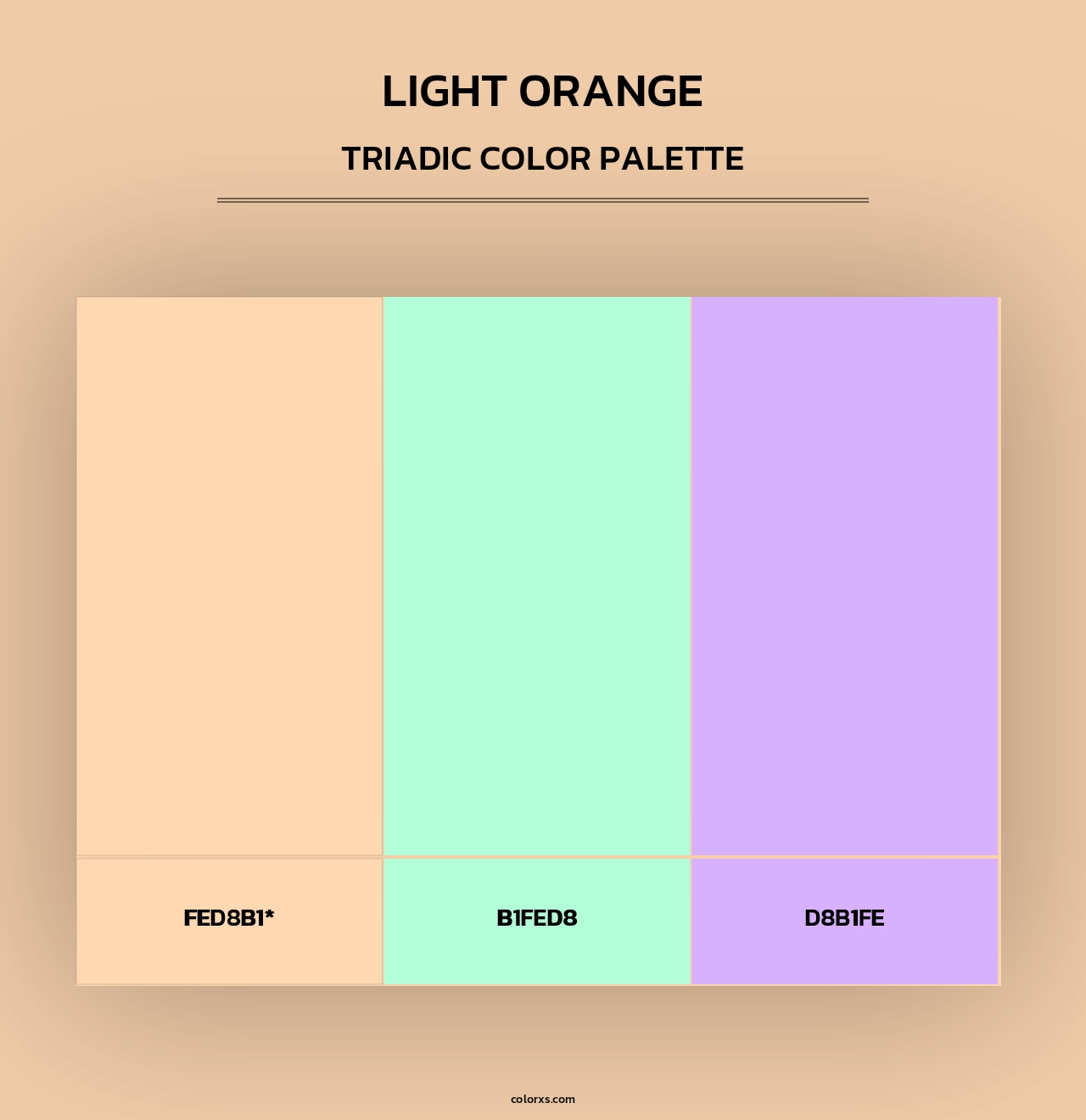 Light Orange - Triadic Color Palette