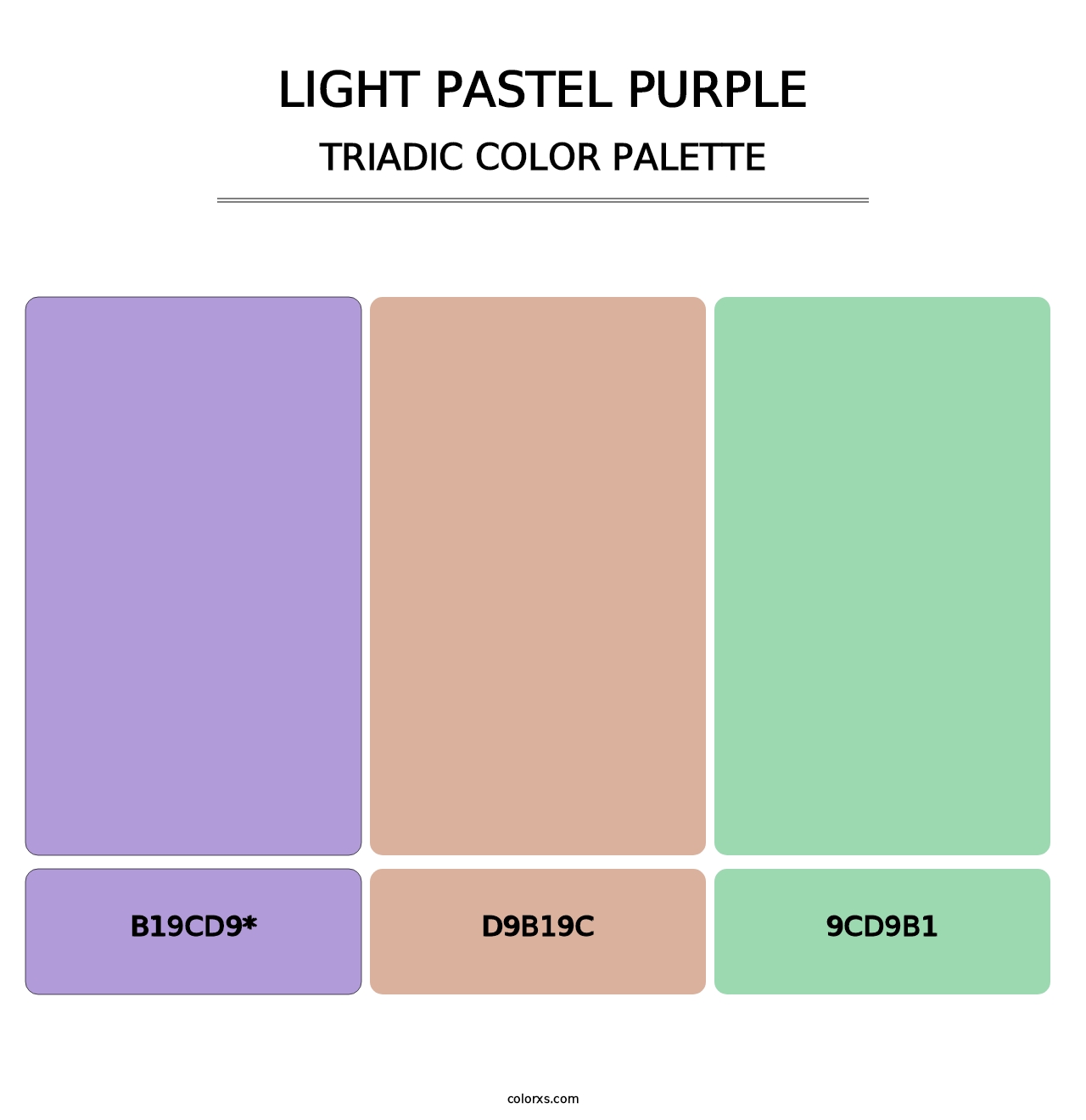 Light Pastel Purple - Triadic Color Palette