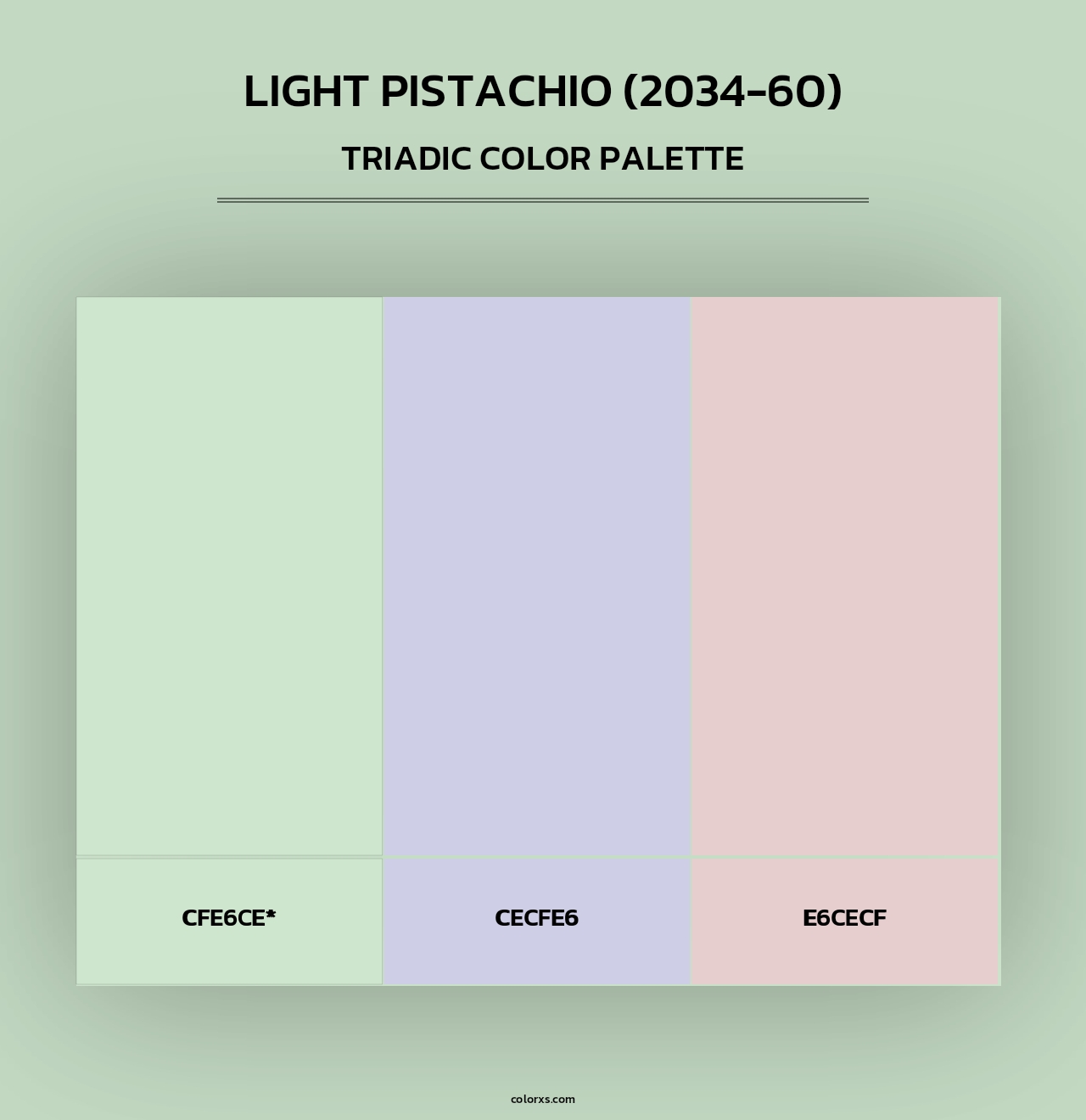 Light Pistachio (2034-60) - Triadic Color Palette