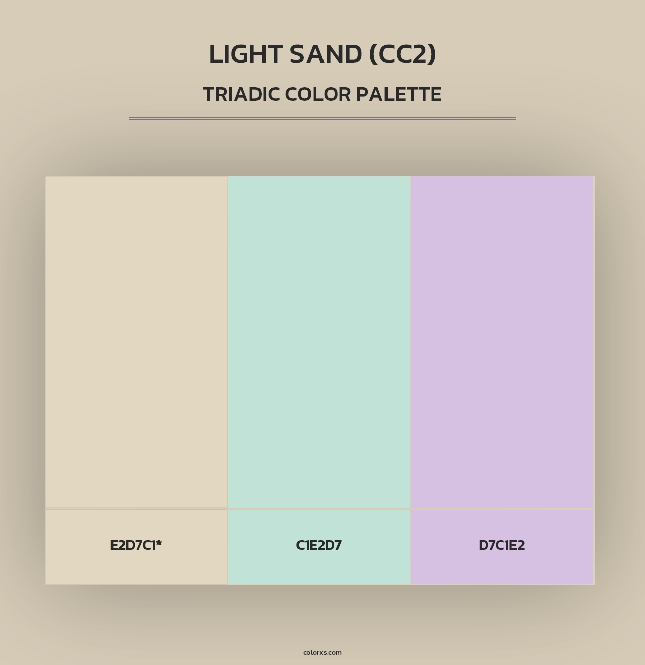 Light Sand (CC2) - Triadic Color Palette