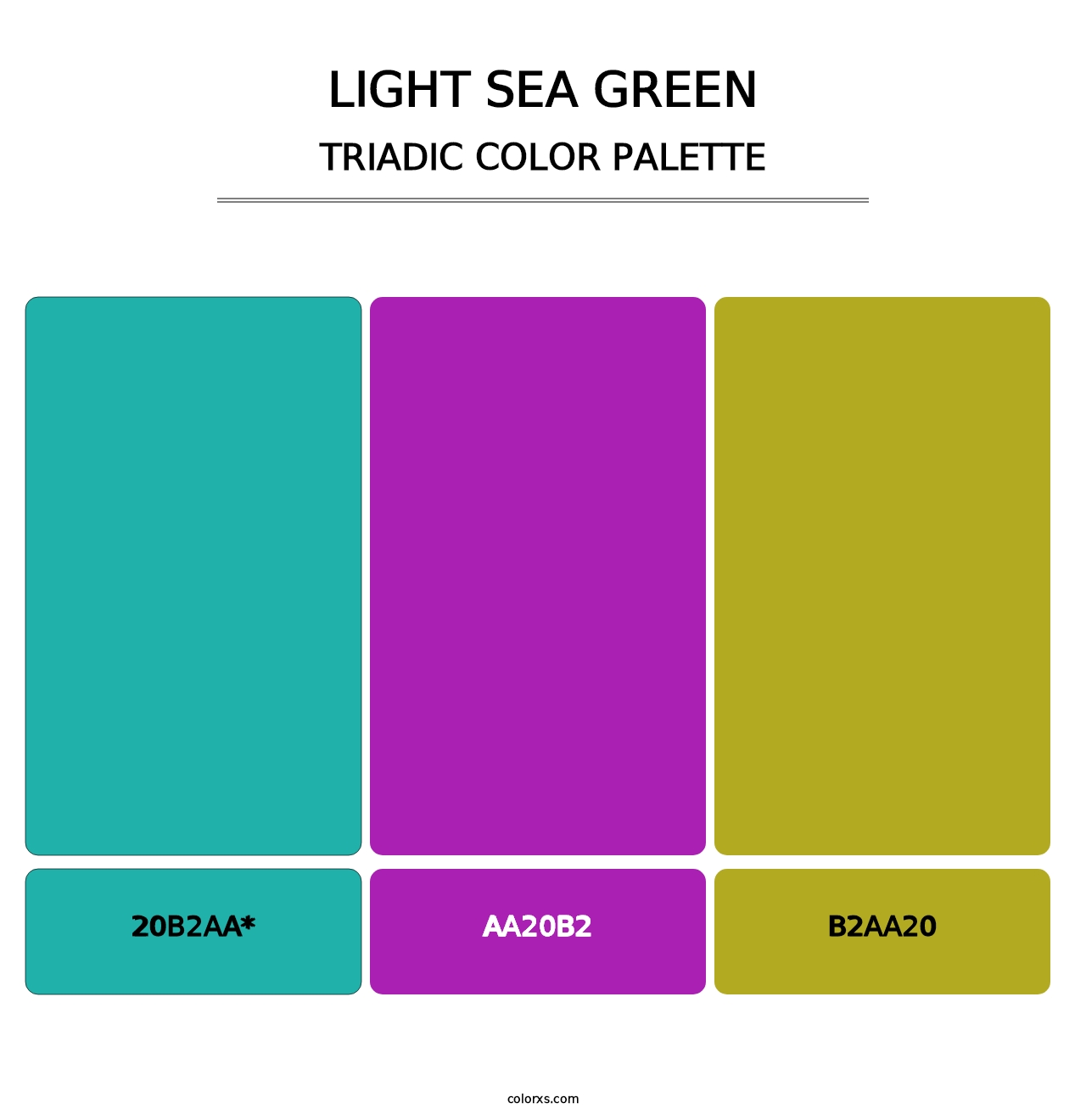 Light Sea Green - Triadic Color Palette
