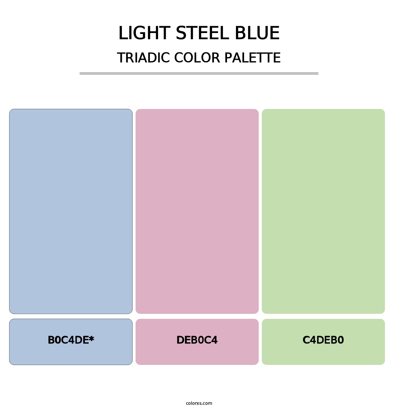 Light Steel Blue - Triadic Color Palette