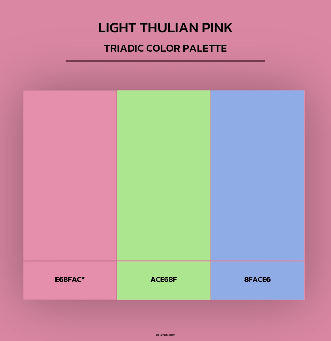 Light Thulian pink - Triadic Color Palette