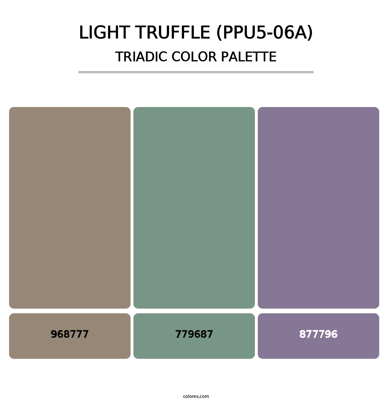Light Truffle (PPU5-06A) - Triadic Color Palette