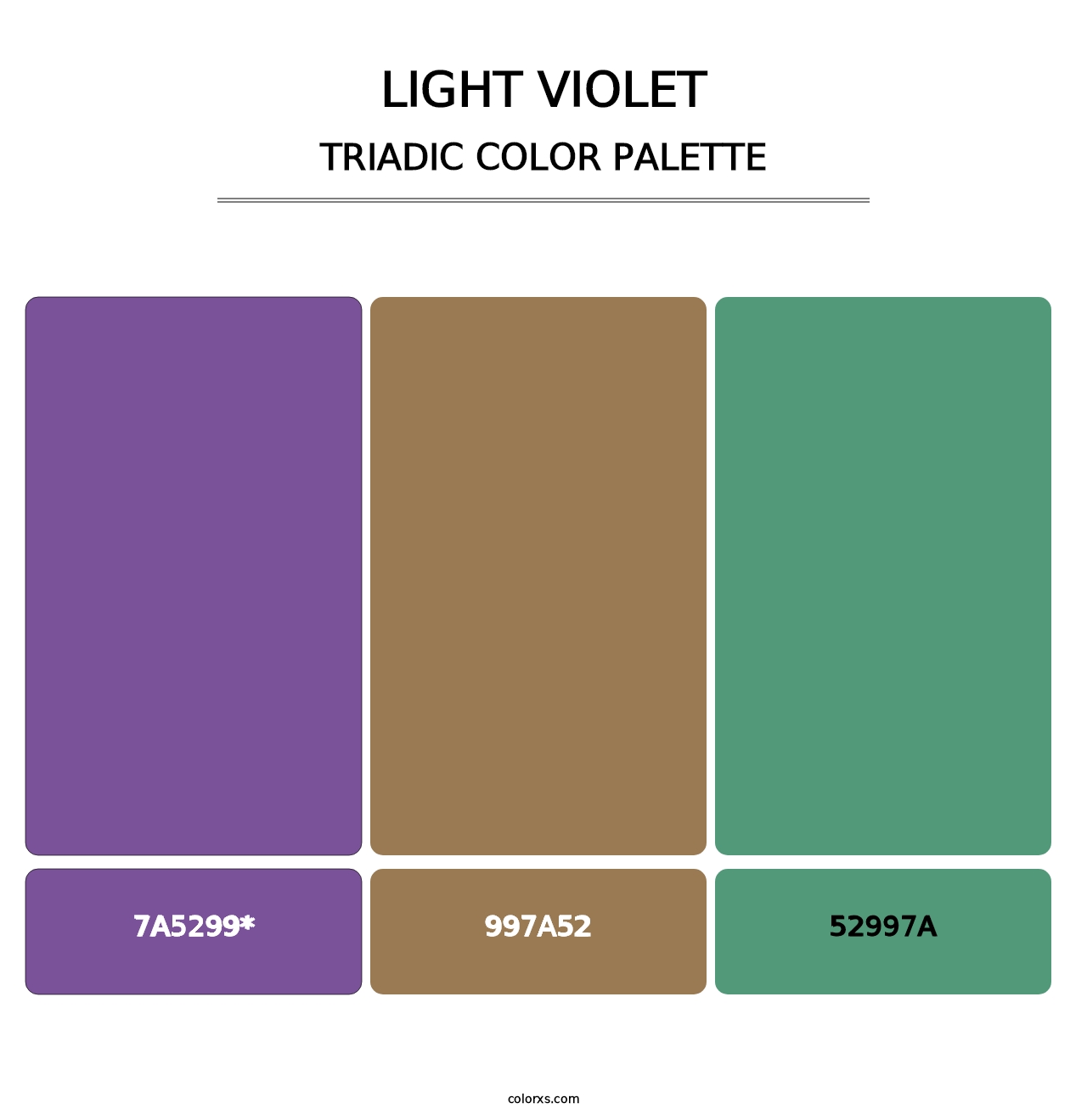 Light Violet - Triadic Color Palette