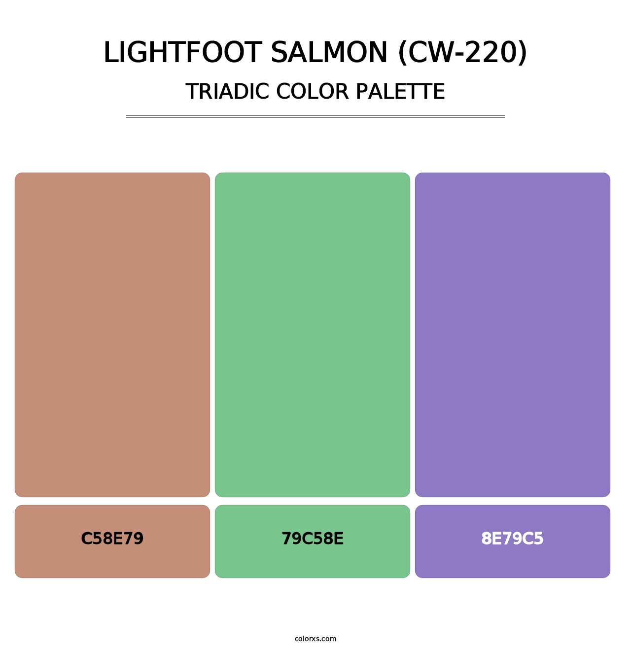 Lightfoot Salmon (CW-220) - Triadic Color Palette