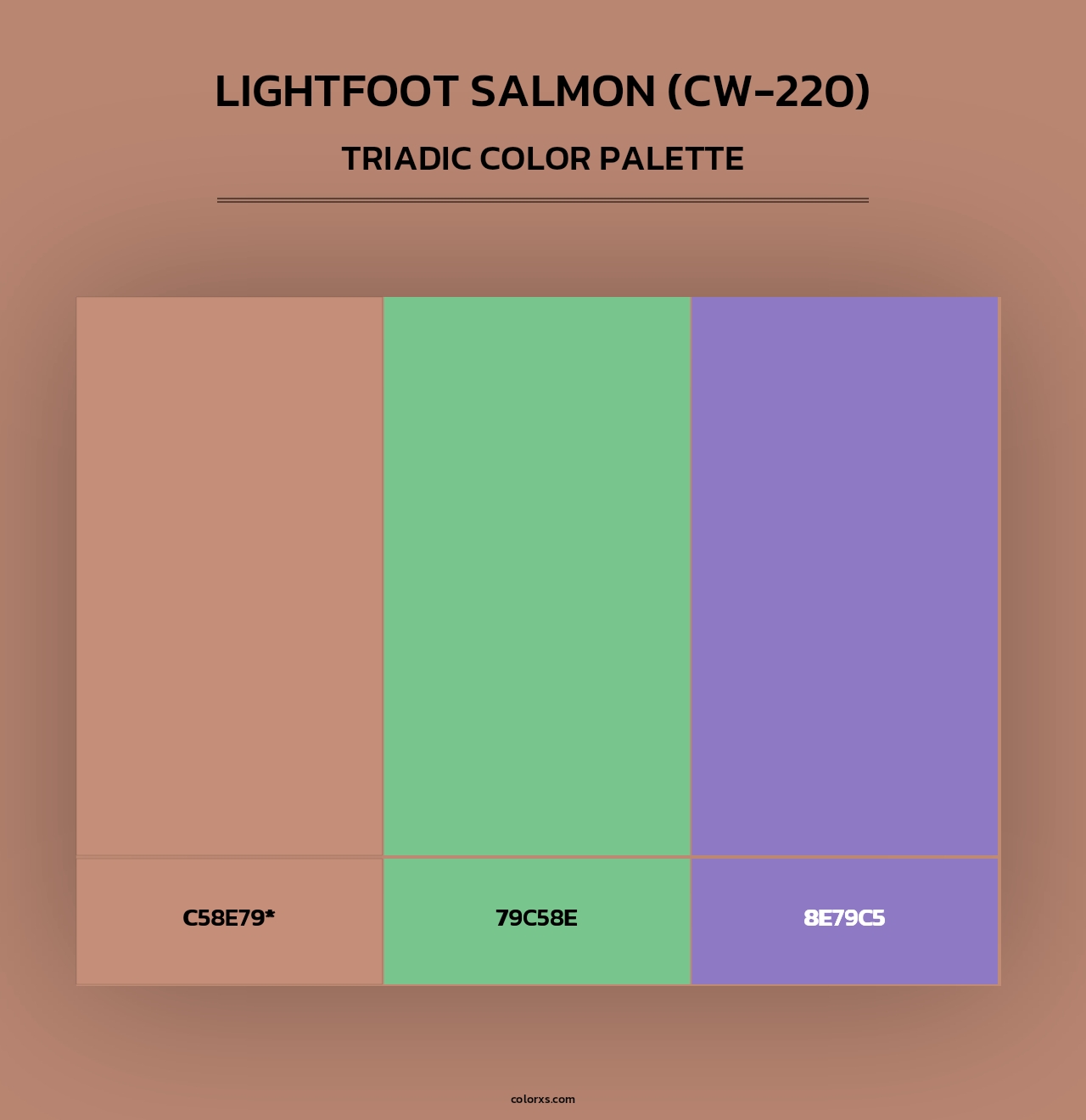 Lightfoot Salmon (CW-220) - Triadic Color Palette