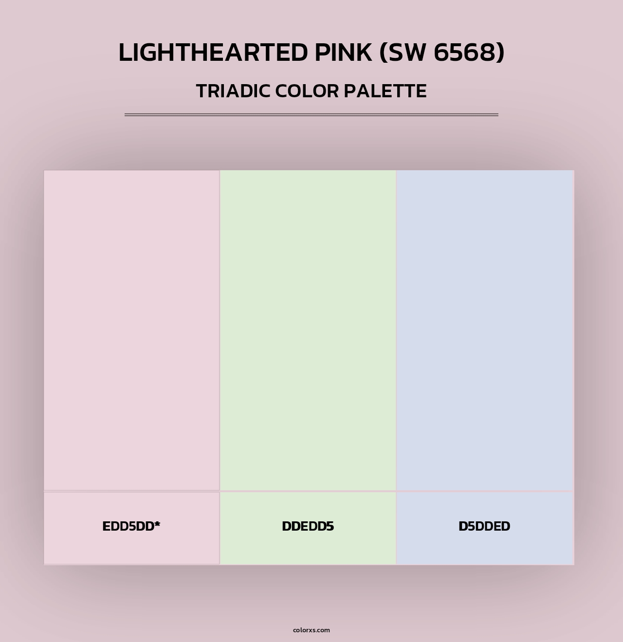 Lighthearted Pink (SW 6568) - Triadic Color Palette