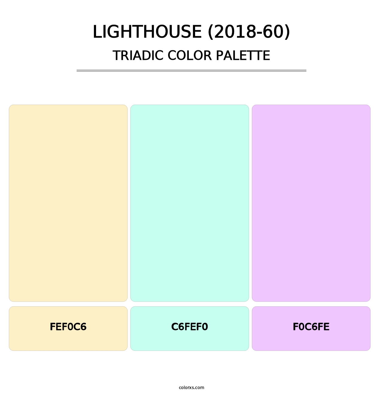 Lighthouse (2018-60) - Triadic Color Palette