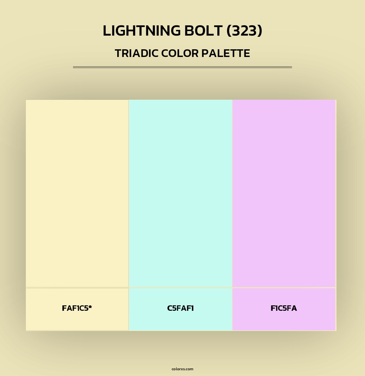 Lightning Bolt (323) - Triadic Color Palette