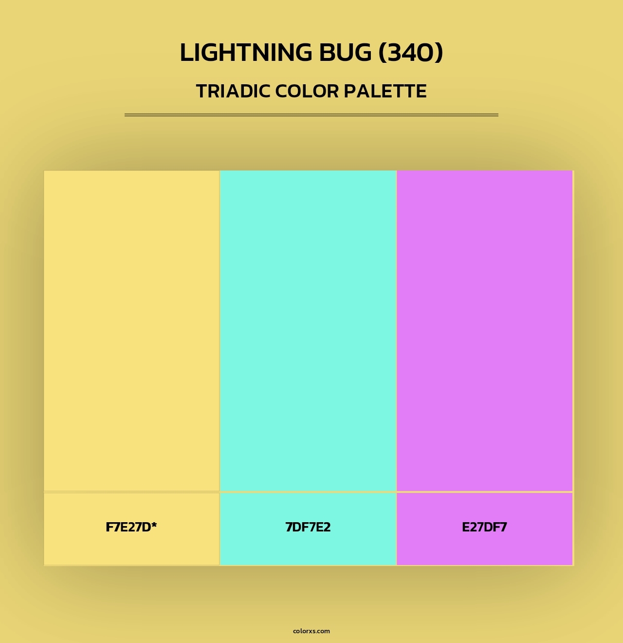 Lightning Bug (340) - Triadic Color Palette