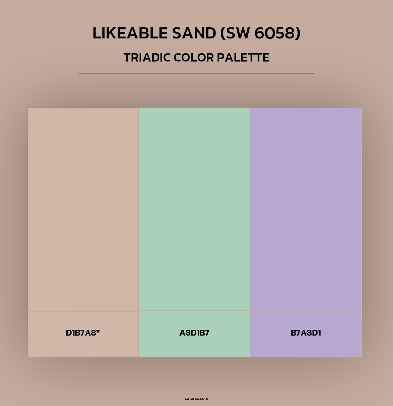 Likeable Sand (SW 6058) - Triadic Color Palette