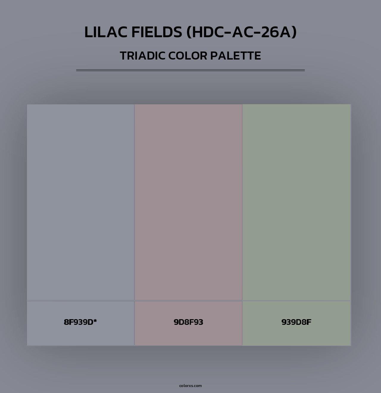 Lilac Fields (HDC-AC-26A) - Triadic Color Palette