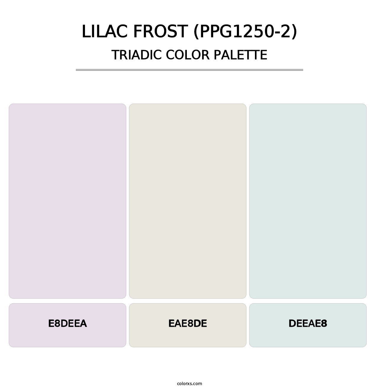 Lilac Frost (PPG1250-2) - Triadic Color Palette