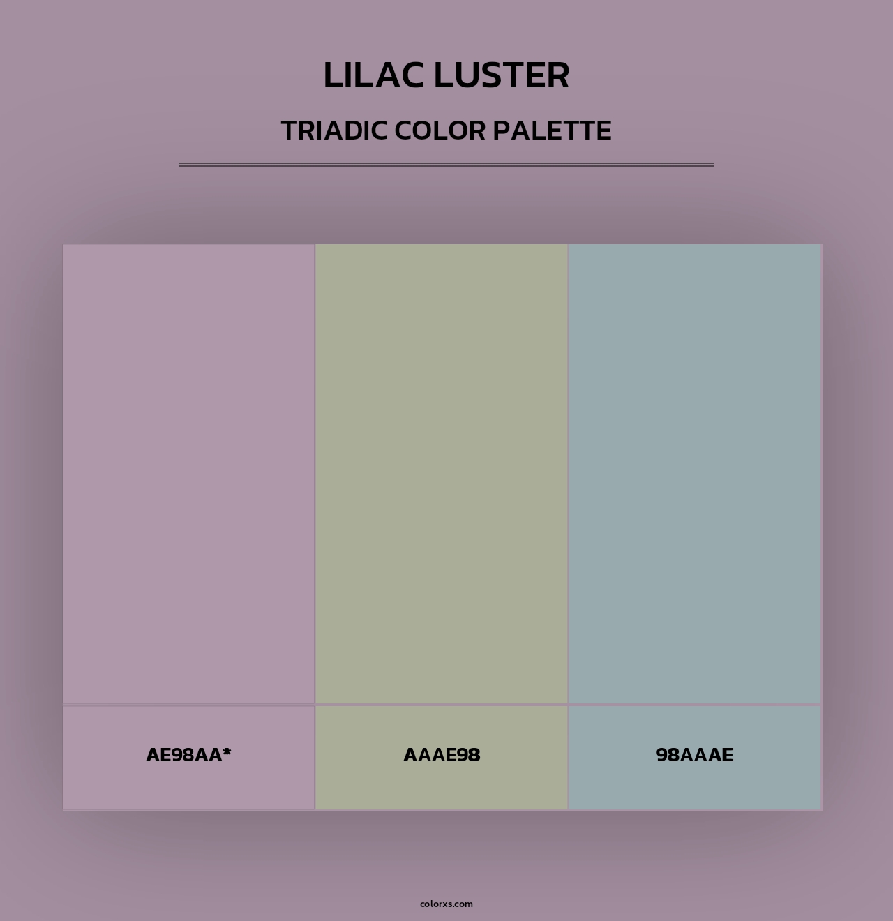 Lilac Luster - Triadic Color Palette