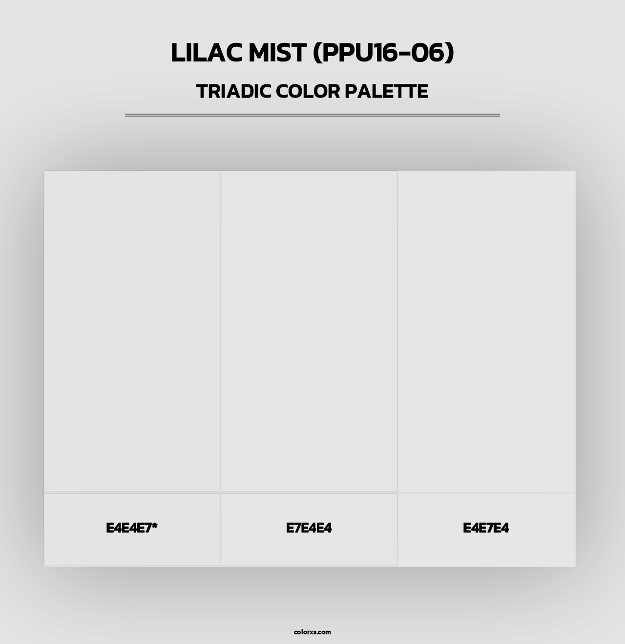 Lilac Mist (PPU16-06) - Triadic Color Palette