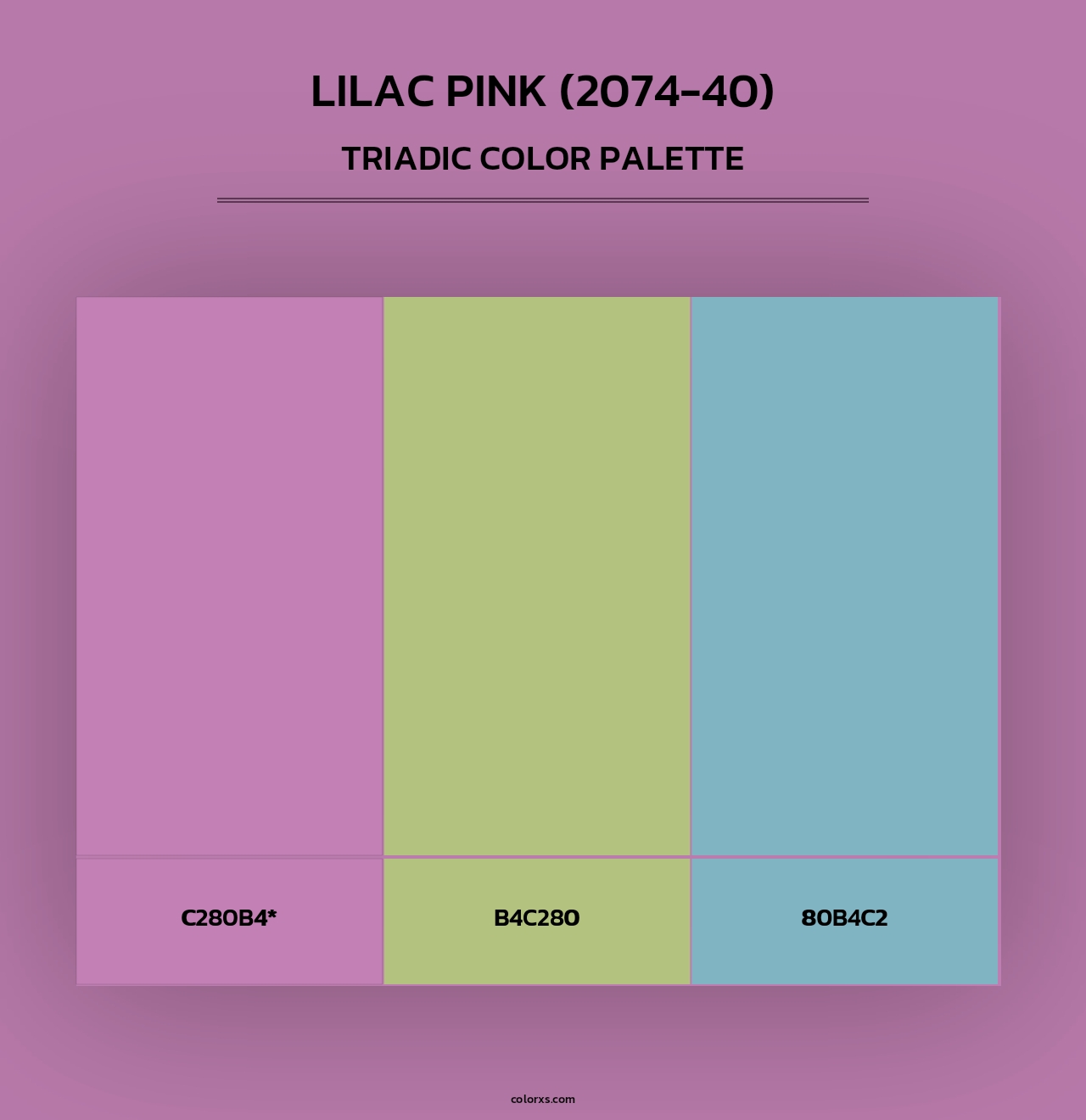 Lilac Pink (2074-40) - Triadic Color Palette