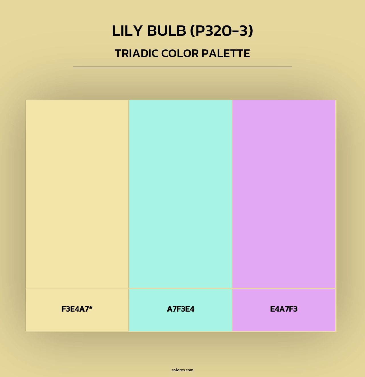 Lily Bulb (P320-3) - Triadic Color Palette