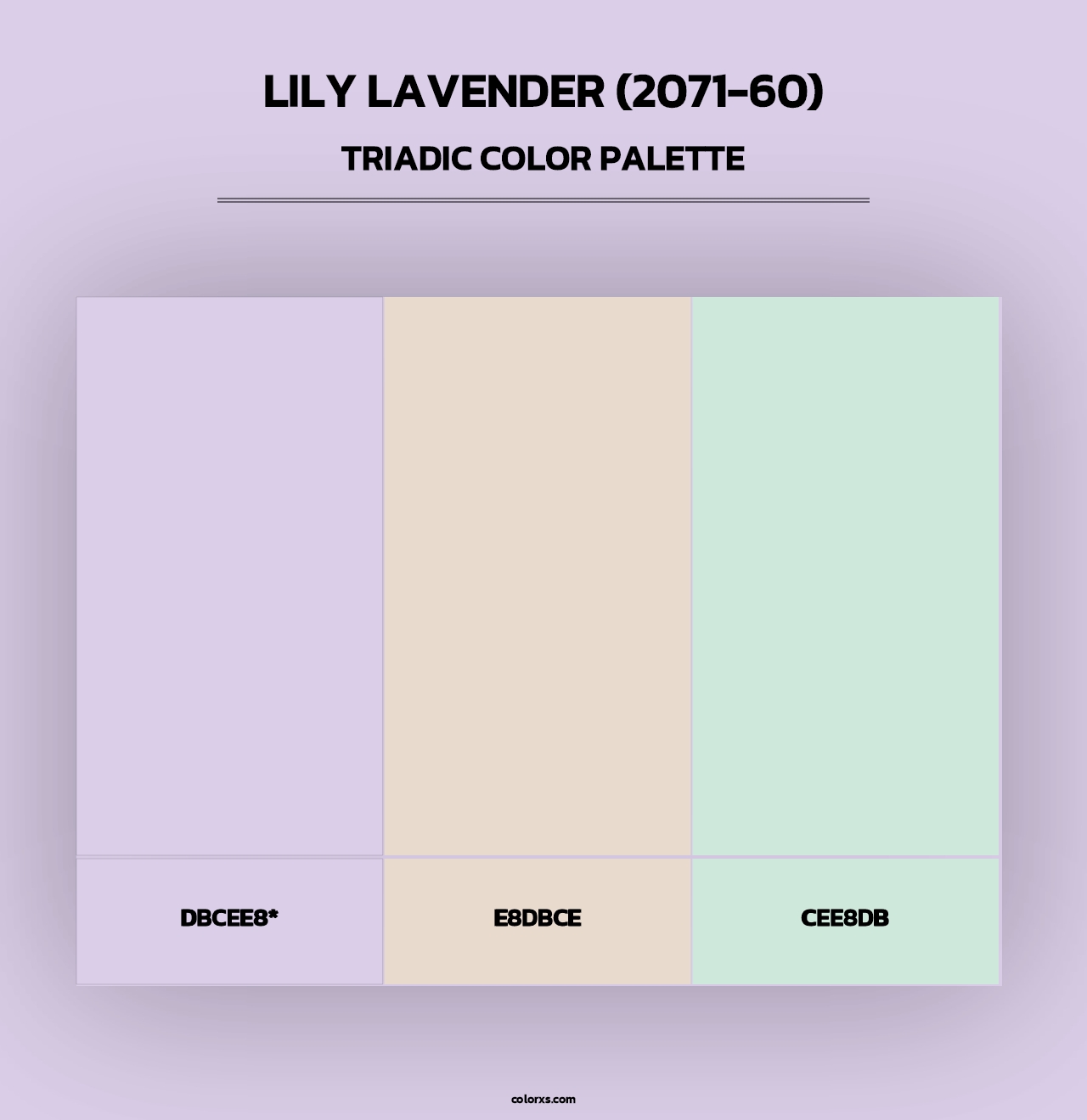 Lily Lavender (2071-60) - Triadic Color Palette