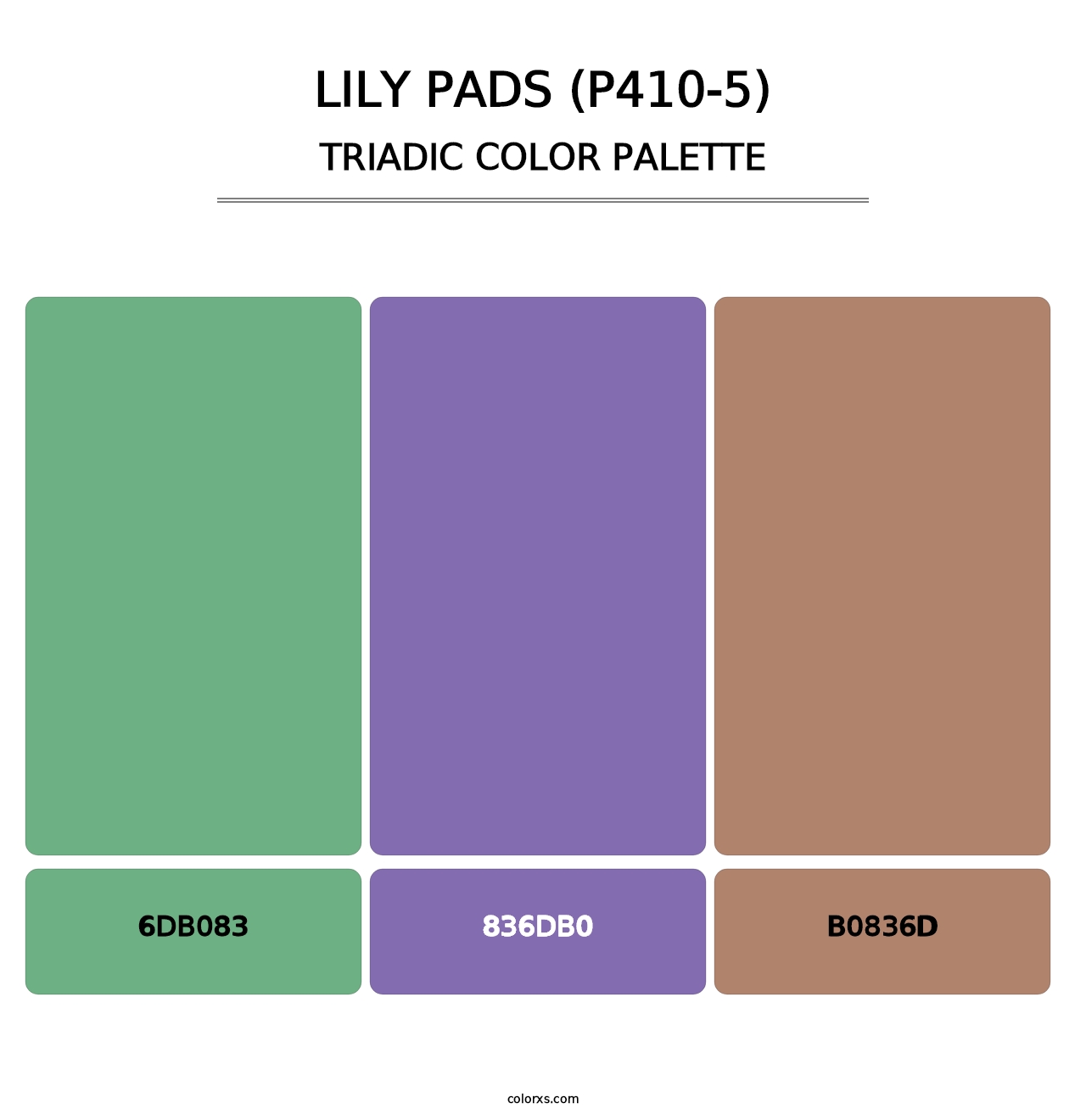 Lily Pads (P410-5) - Triadic Color Palette